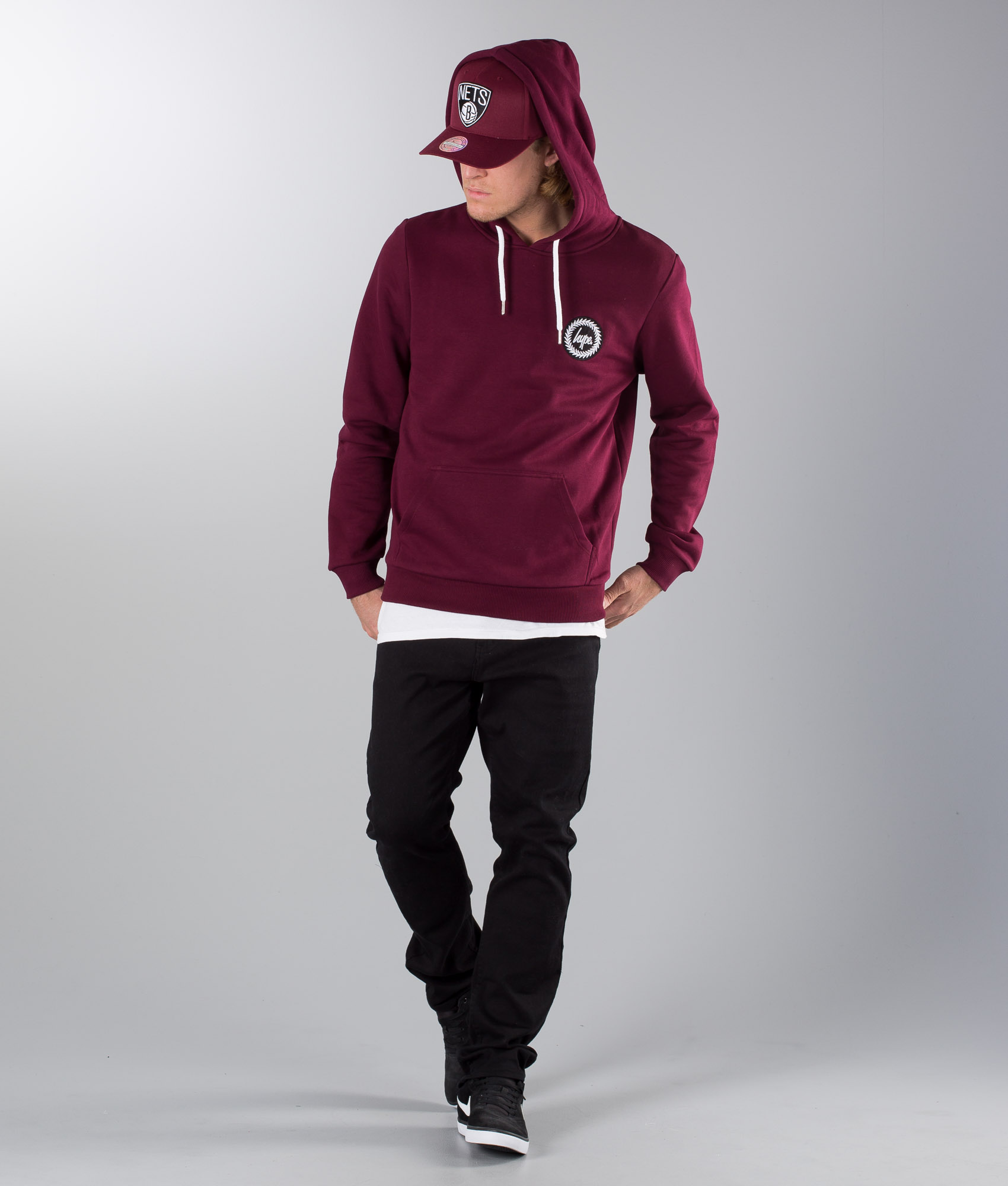 hype burgundy hoodie