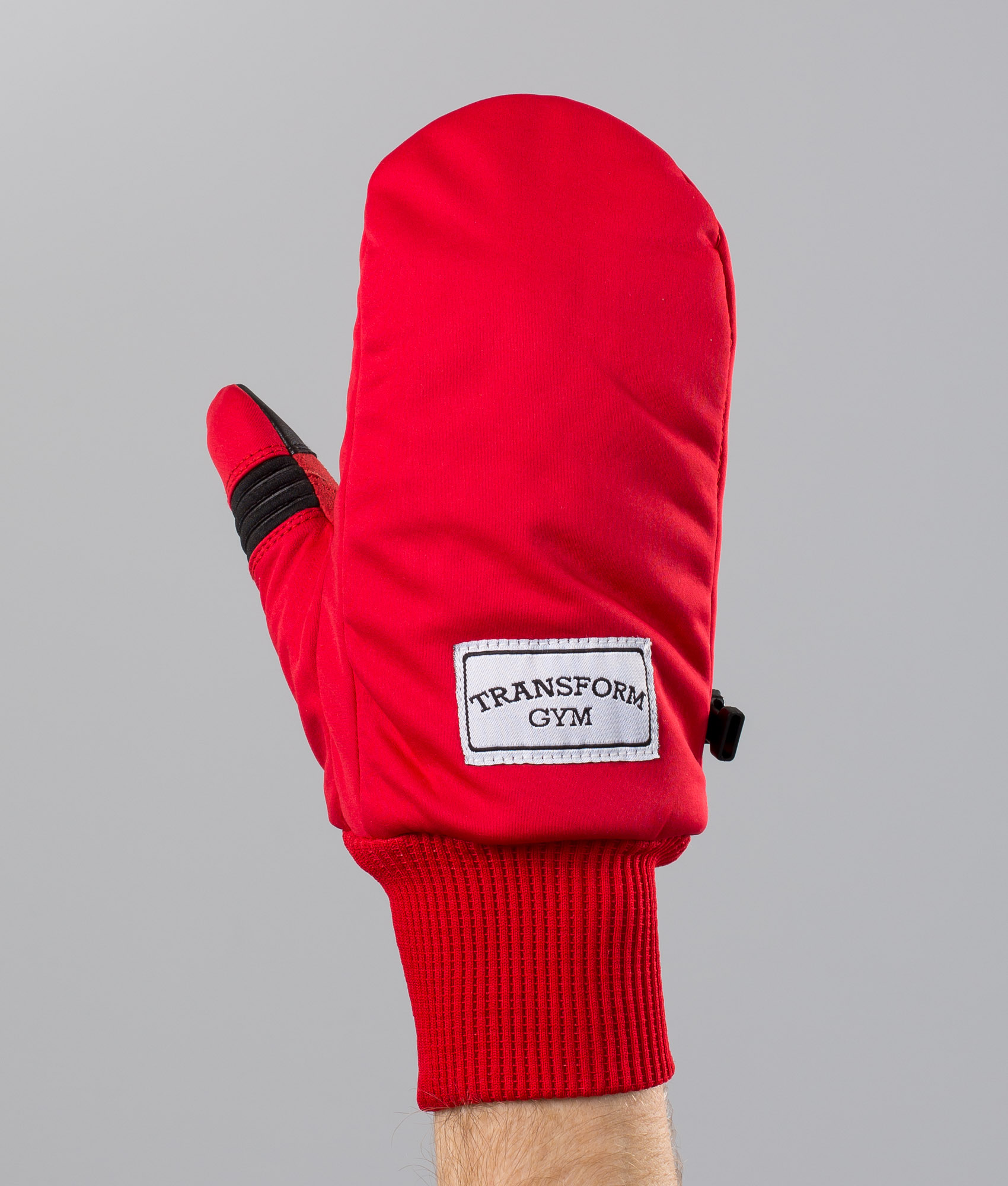 red ski gloves