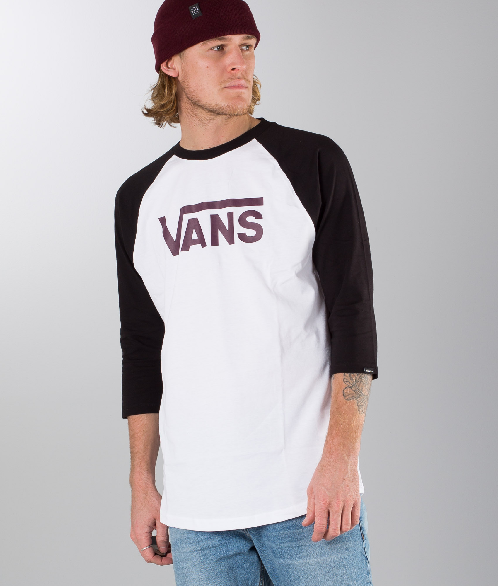 Vans Classic Raglan T-shirt White-Black 