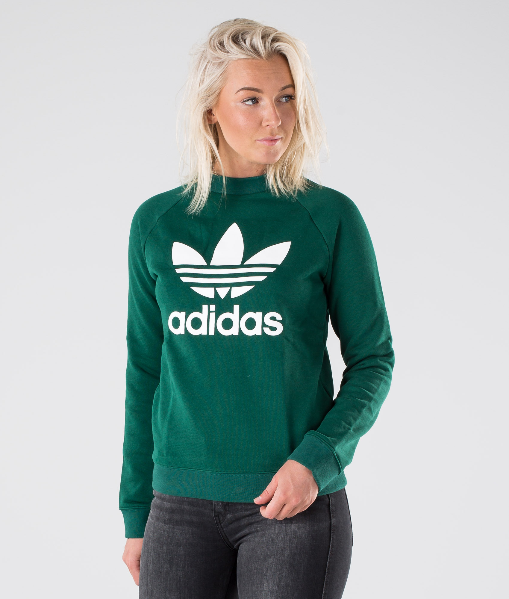adidas trefoil hoodie collegiate green