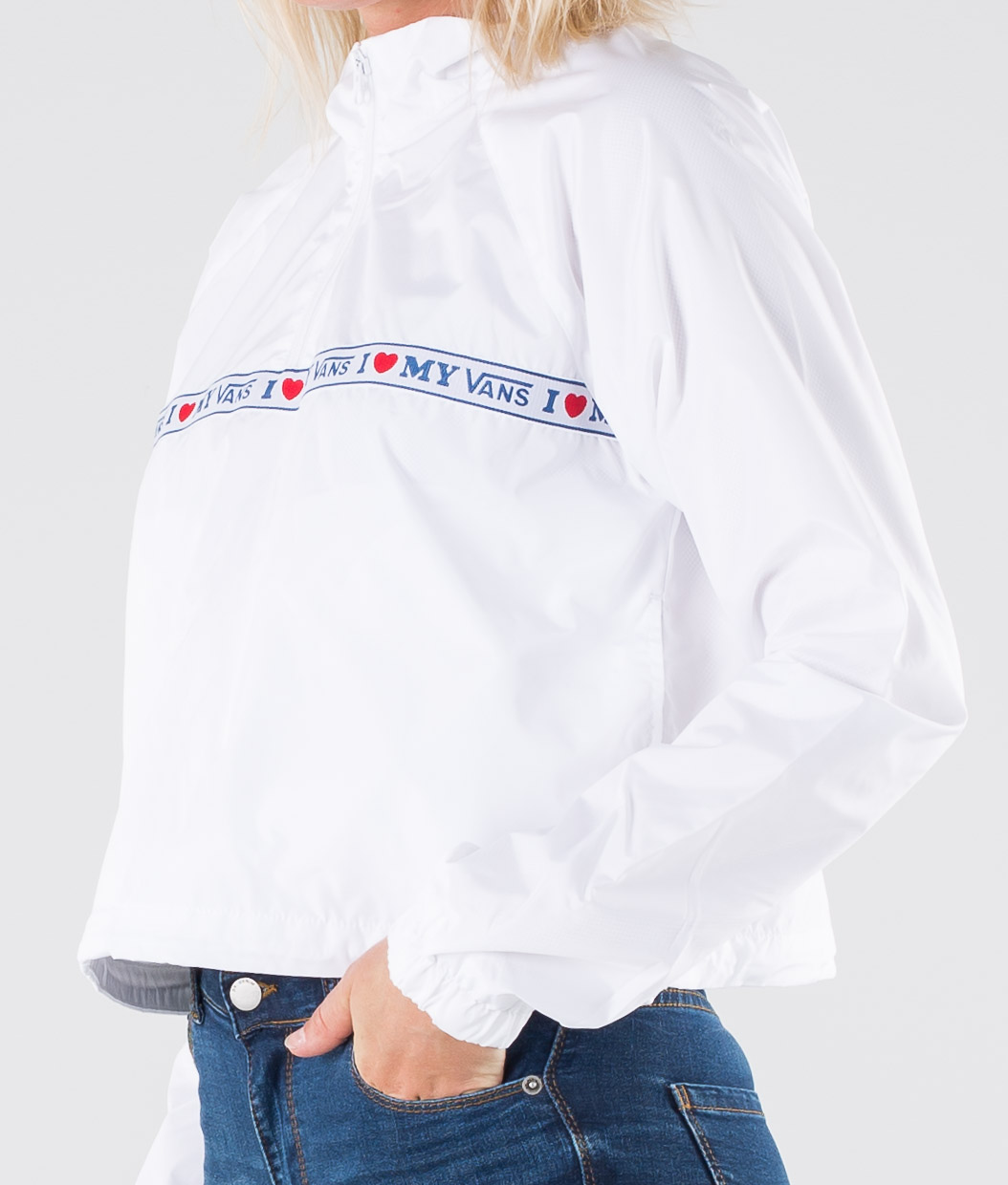 vans windbreaker white