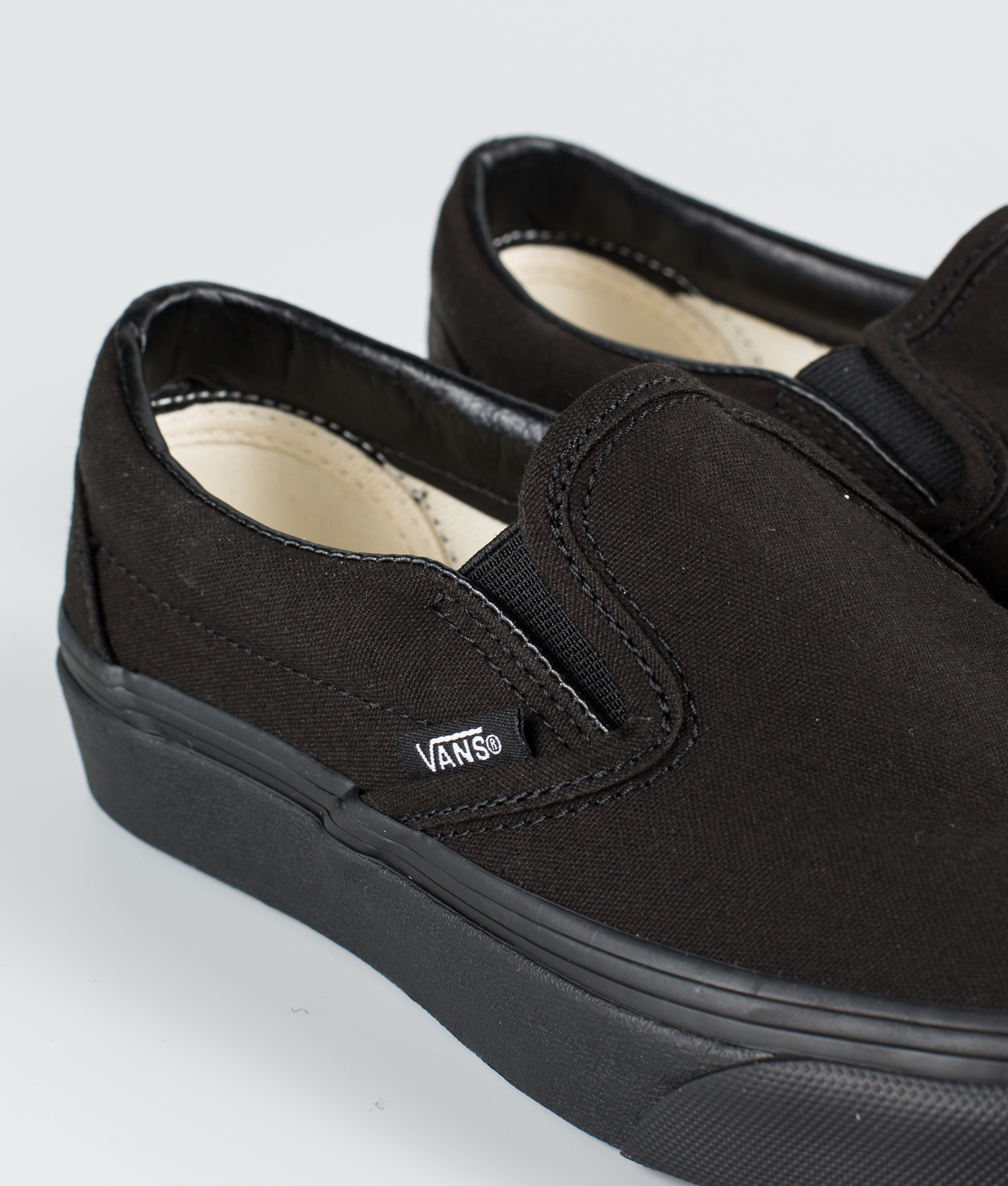 black van slip ons