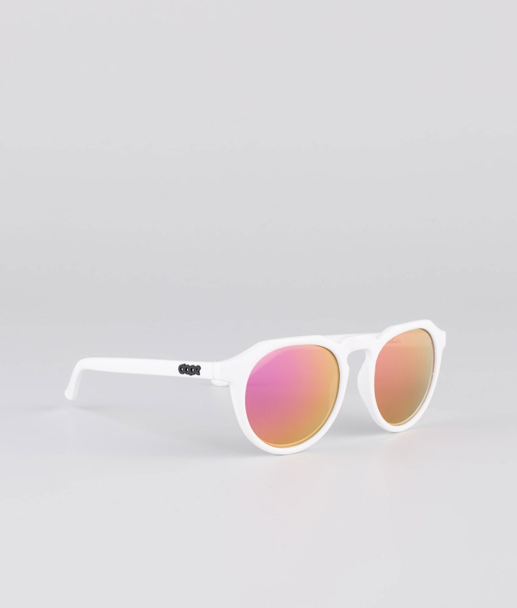 Dope Oldskool III Gafas de sol Glossy White/Pink Mirror