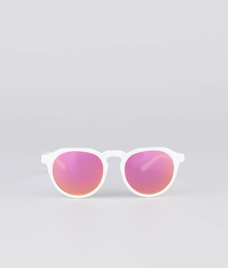 Dope Oldskool III Sunglasses Glossy White/Pink Mirror