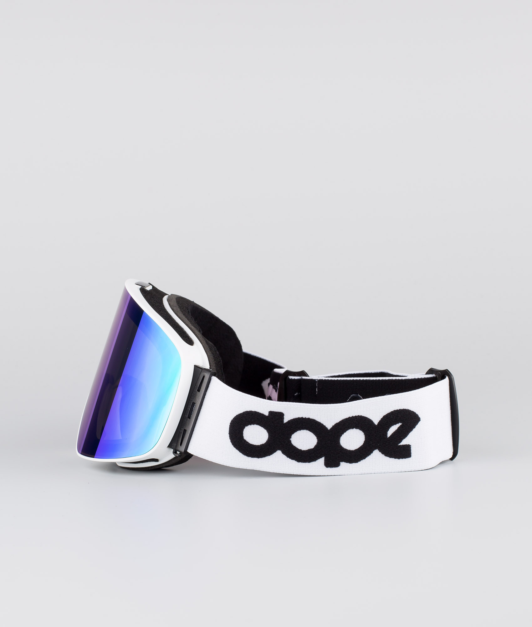 Dope Flush OG Ski Goggle White W/White Green Mirror