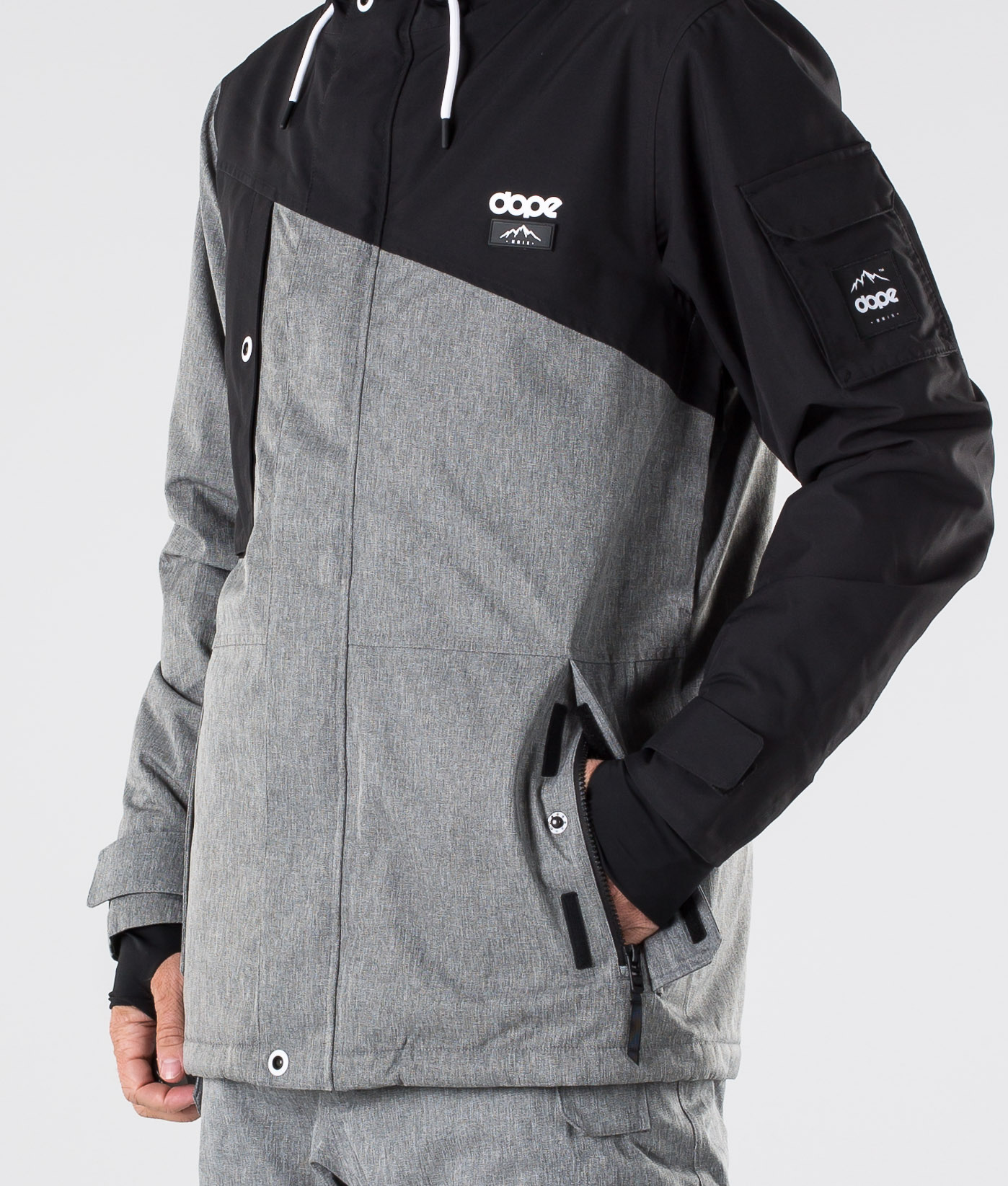 Dope Adept Snowboard Jacket Black/Grey Melange