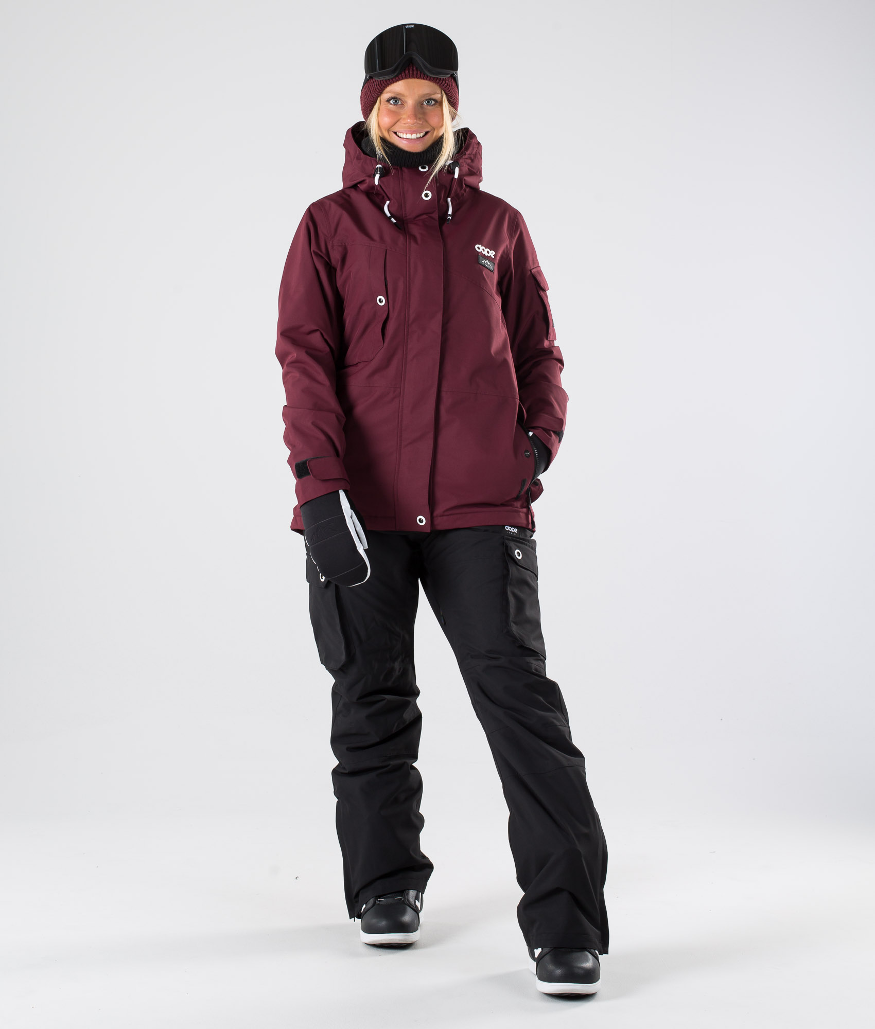 Dope Adept Snowboardjakke Burgundy Dope Adept Snowboardjakke Burgundy