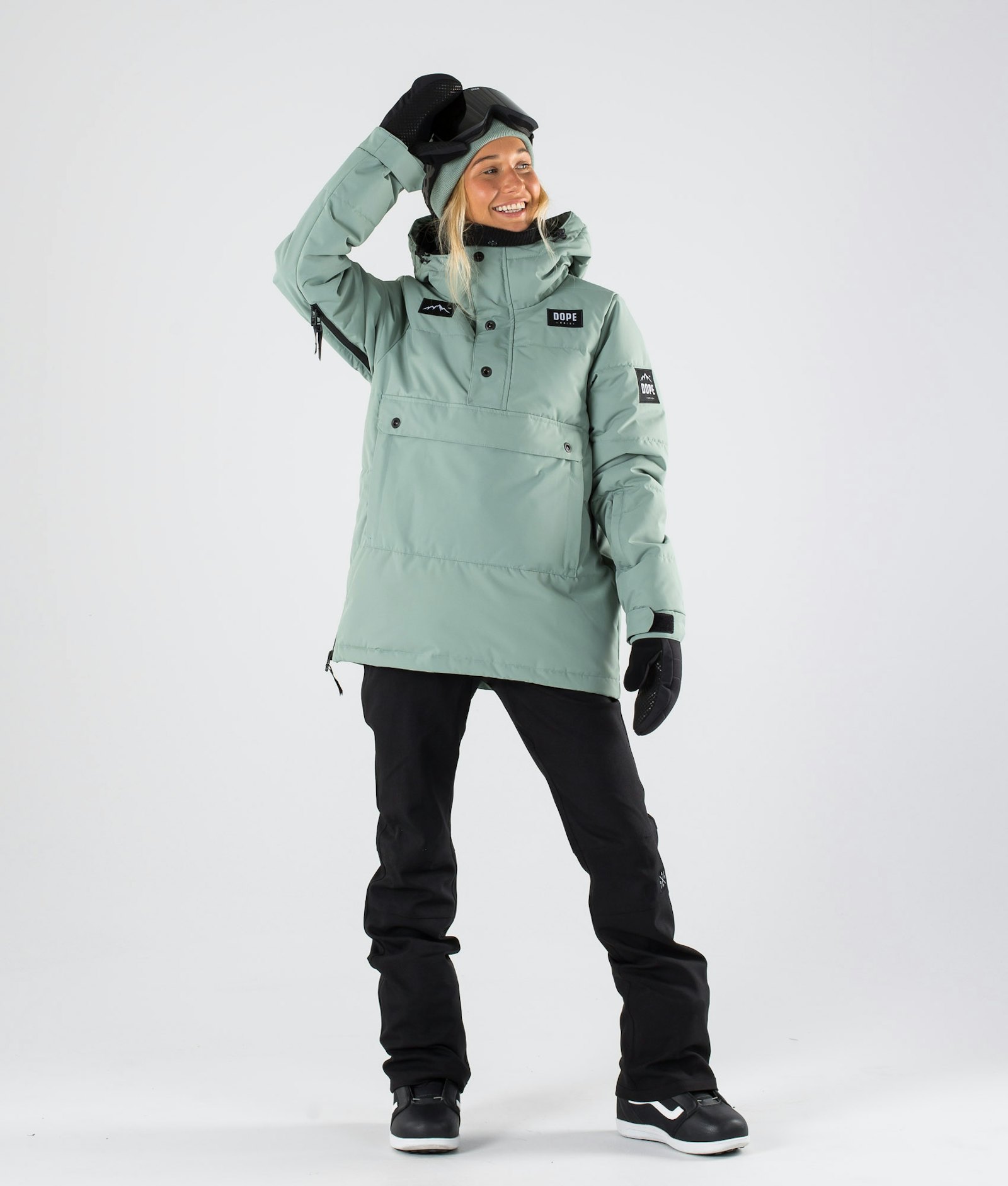Dope Puffer W 2019 Snowboard Jacket Women Faded Green