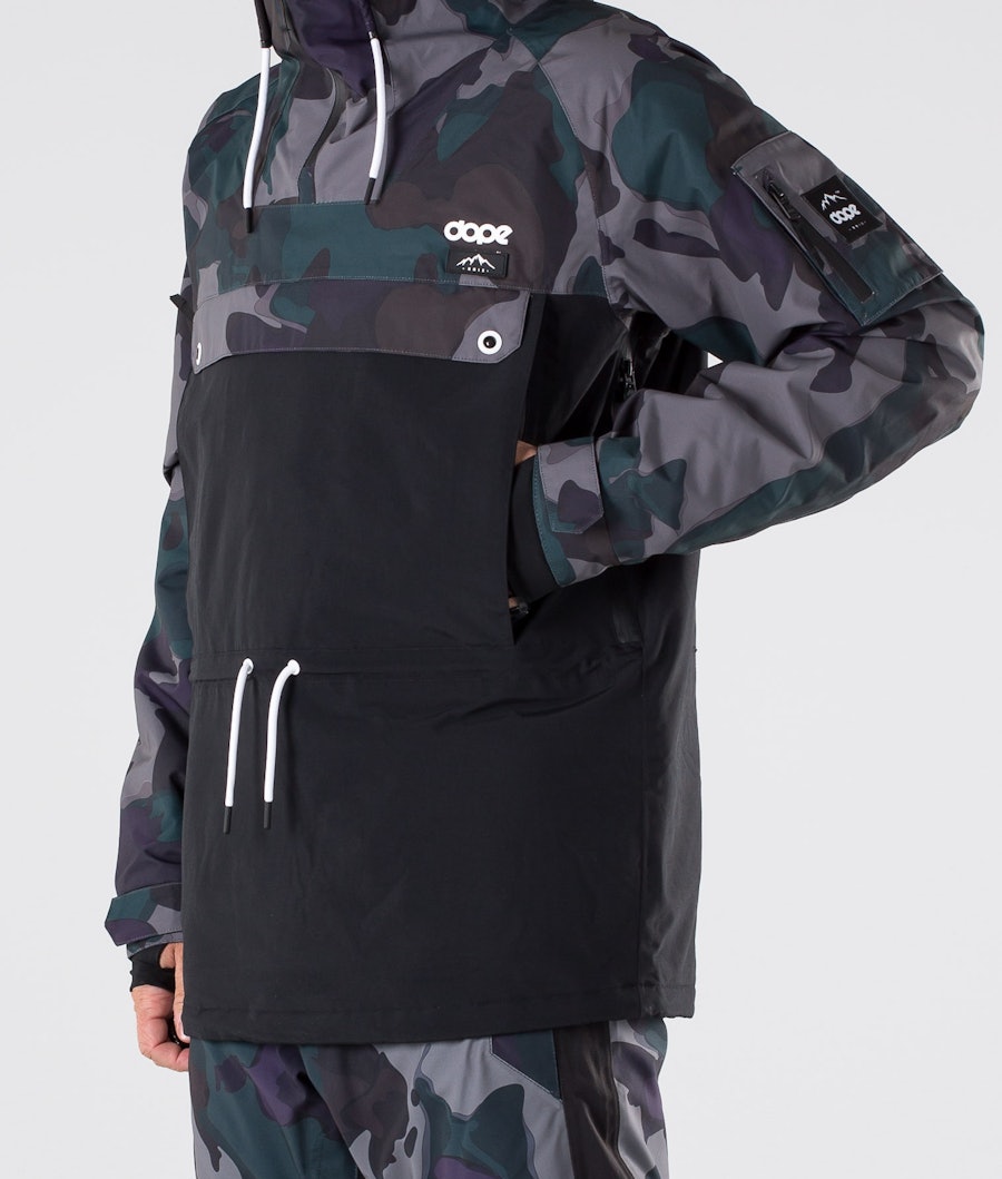 Pelearse Absurdo Hueso Dope Annok 2019 Men's Snowboard Jacket Grape Green Camo | Dopesnow CA