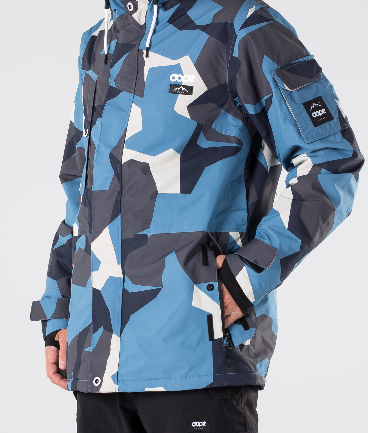 Blue camo snowboard clearance jacket