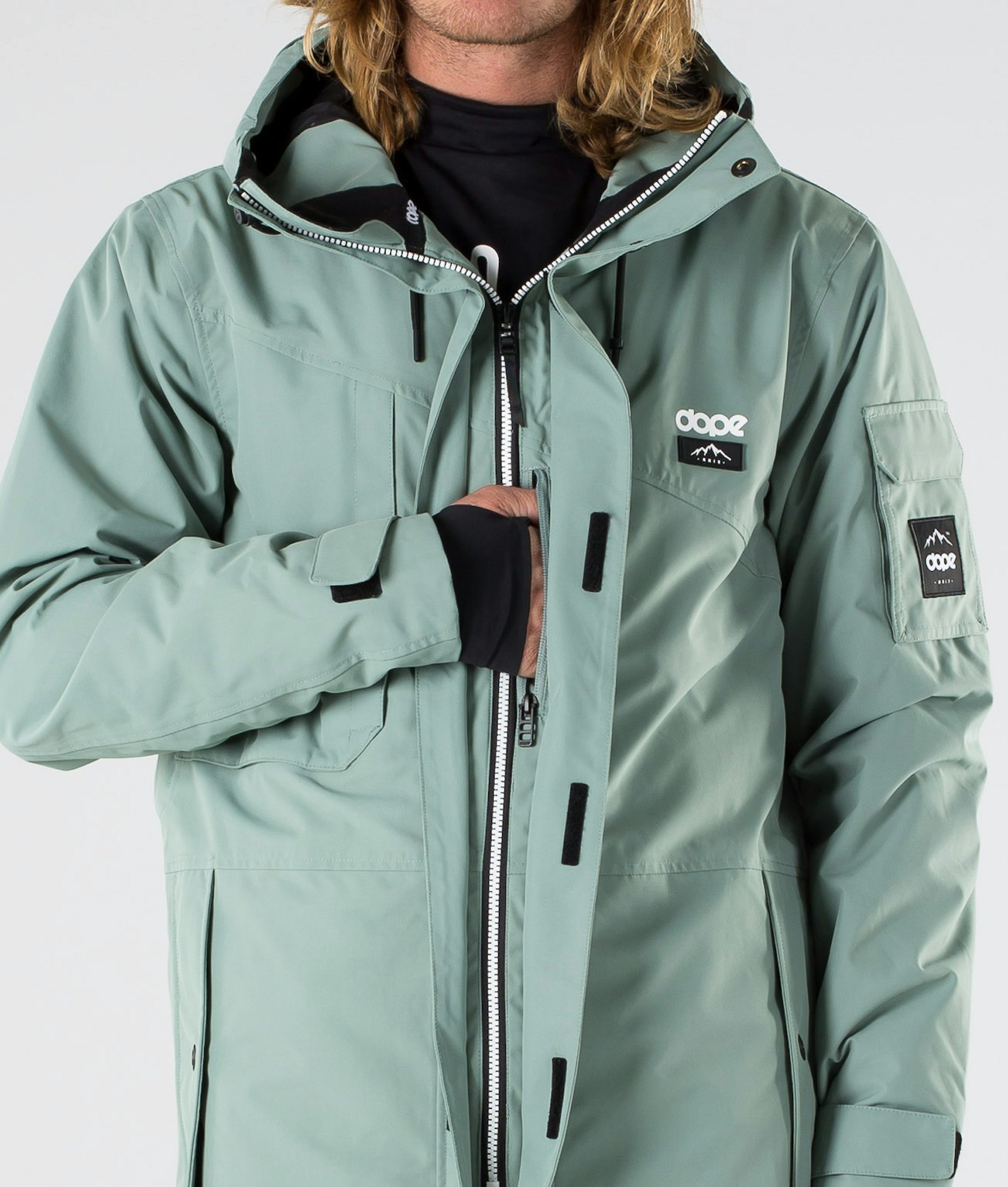 Dope Adept 2019 Snowboard Jacket Men Faded Green