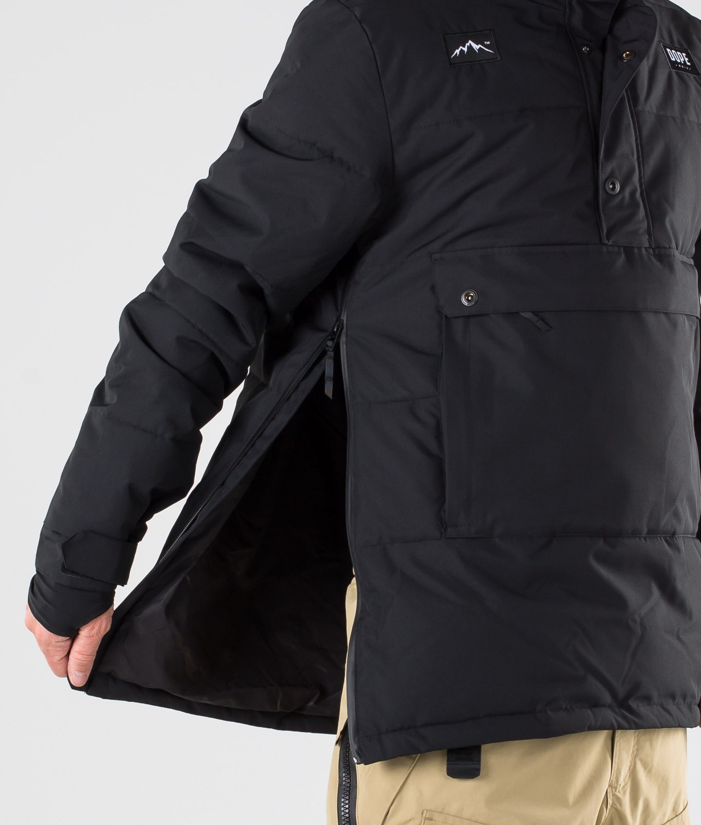 Dope Puffer Snowboard Jacket Black Ridestore UK