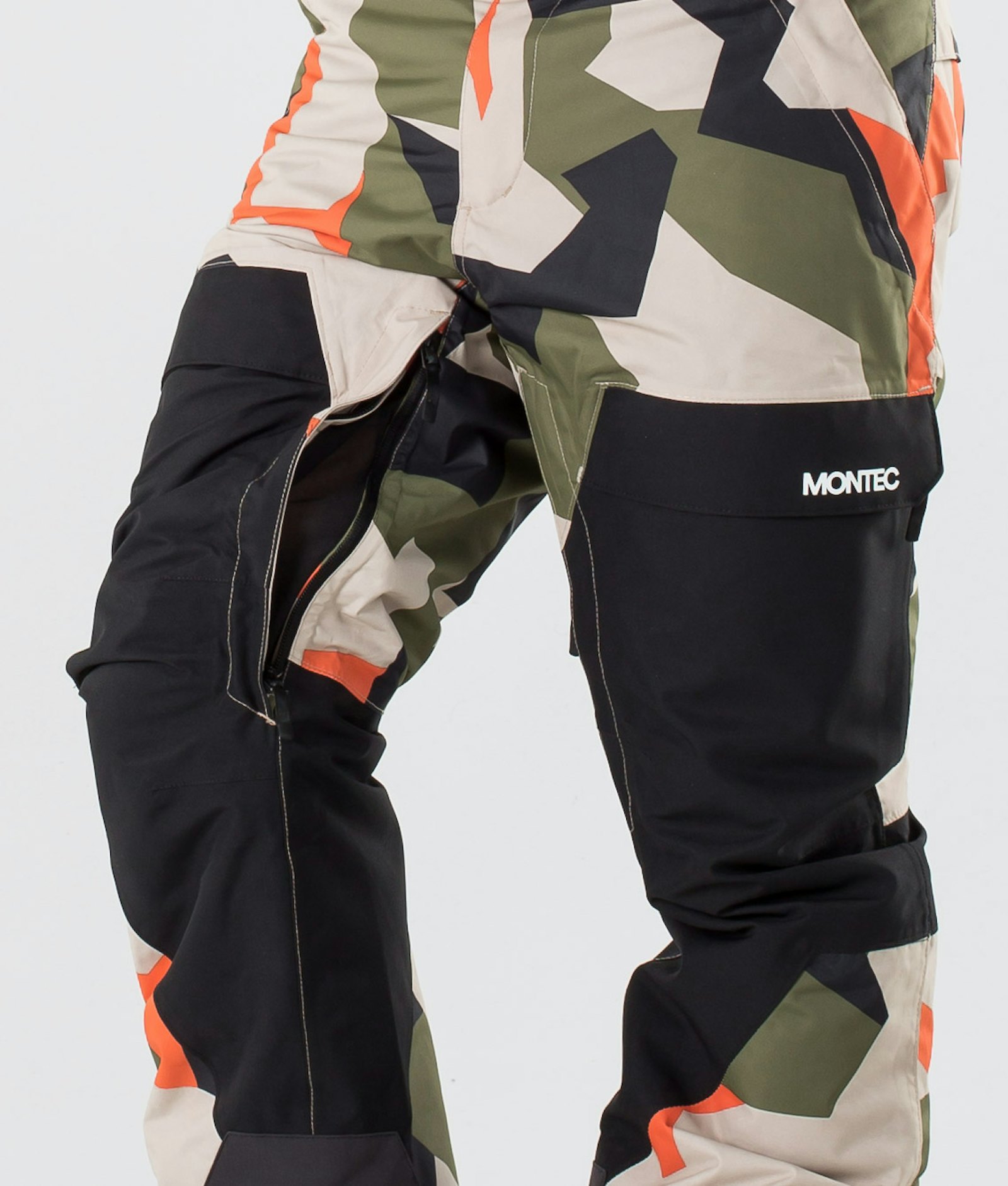 Dune 2019 Pantalon de Snowboard Homme Orange Green Camo