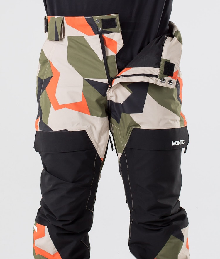Dune 2019 Snowboard Pants Men Orange Green Camo, Image 8 of 8