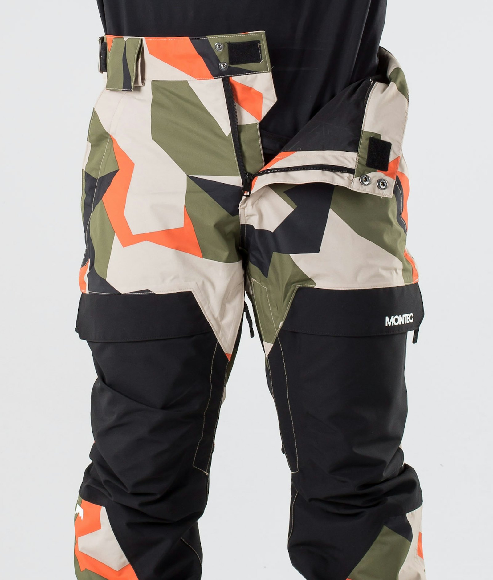 Dune 2019 Pantalon de Snowboard Homme Orange Green Camo