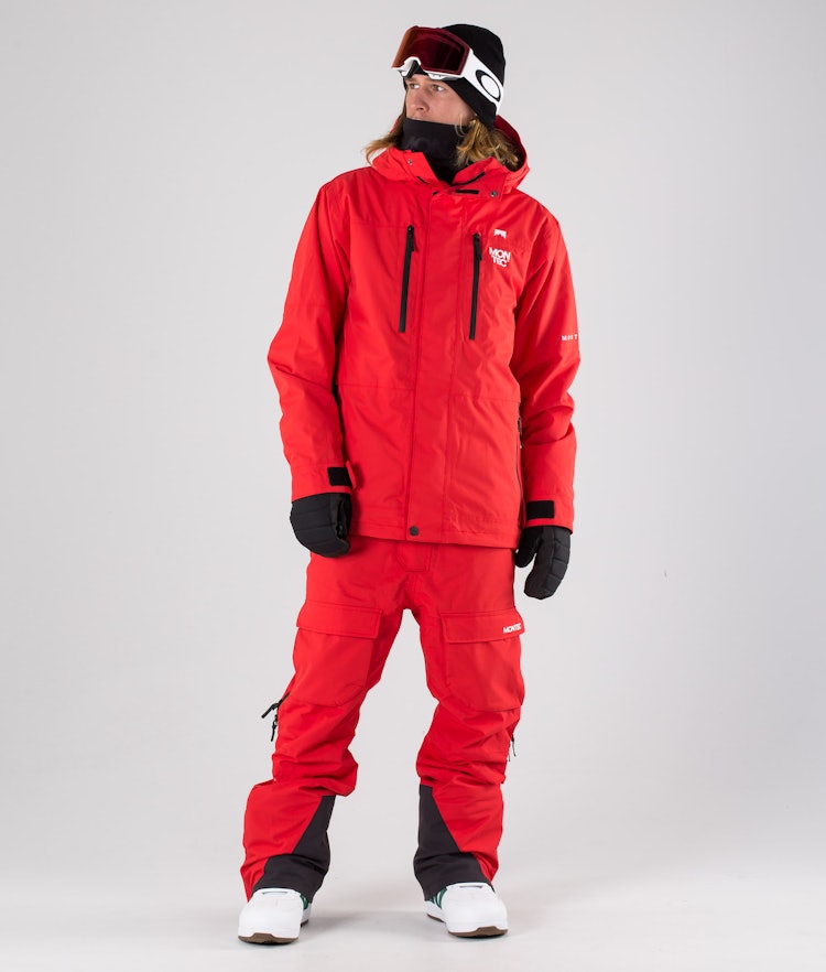 Montec Fawk 2019 Veste Snowboard Homme Red, Image 12 sur 13