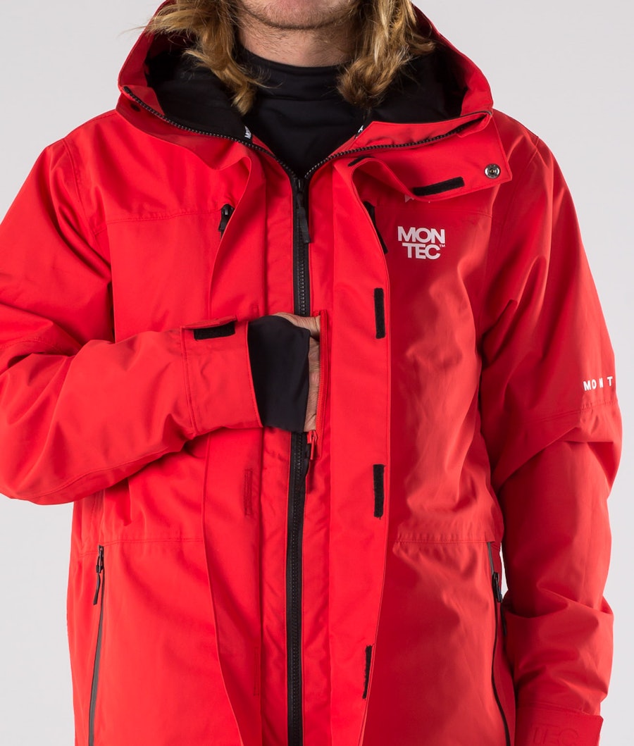 Montec Fawk Snowboard Jacket Red - Ridestore.com