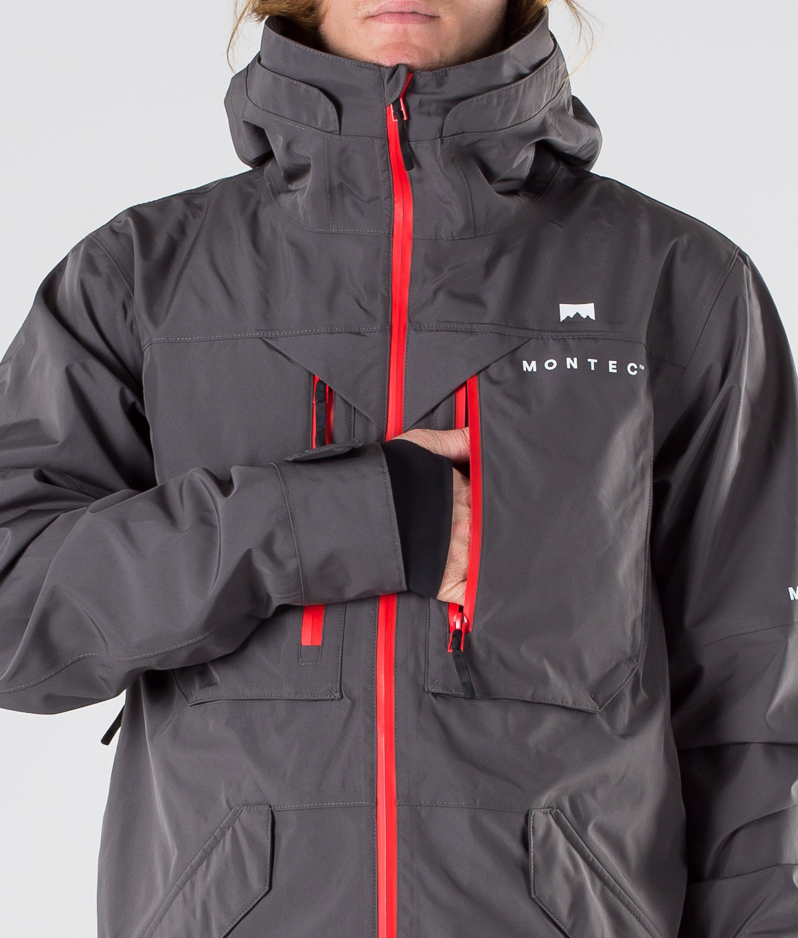 Montec Fenix Snowboard Jacket Pearl Fire/Red