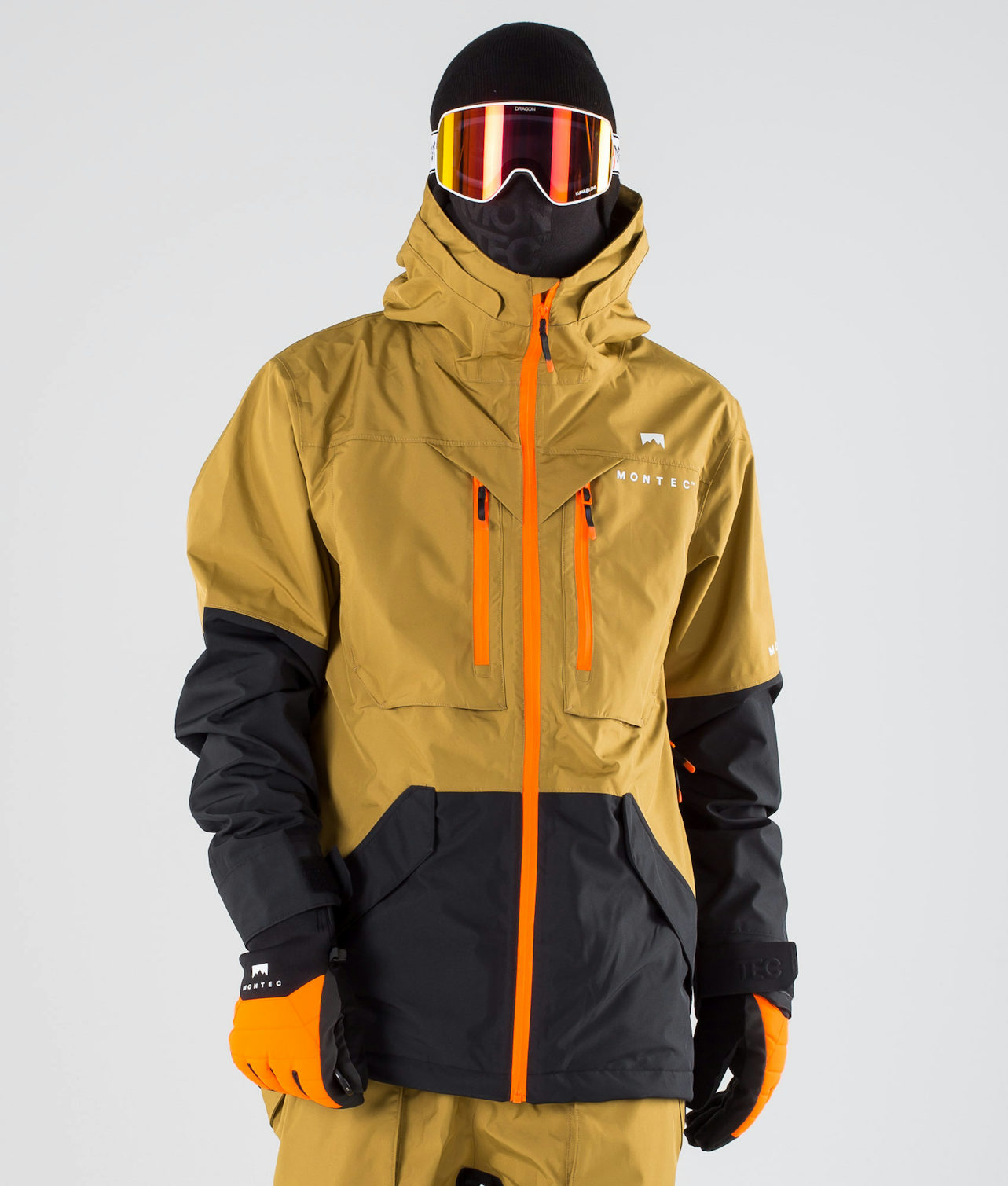 Montec Fenix Snowboard Jacket Gold/Black - Ridestore.com