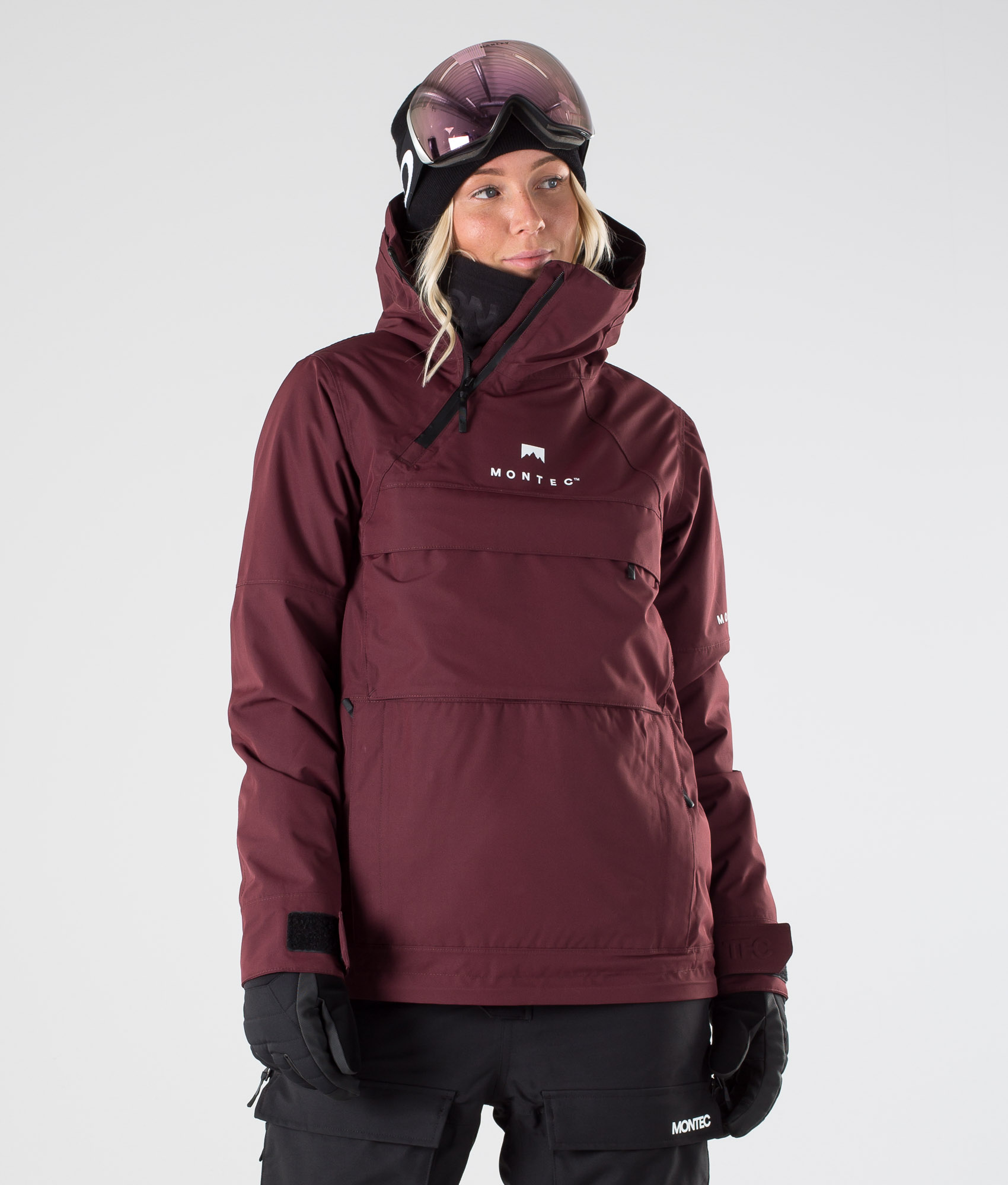 maroon snow jacket