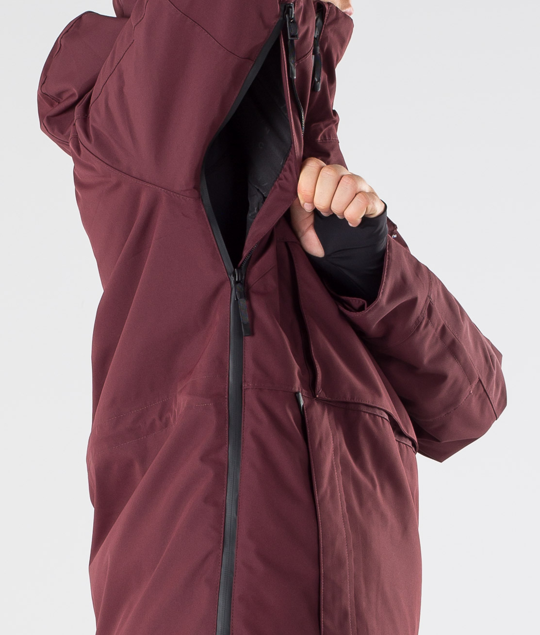 burgundy snow jacket