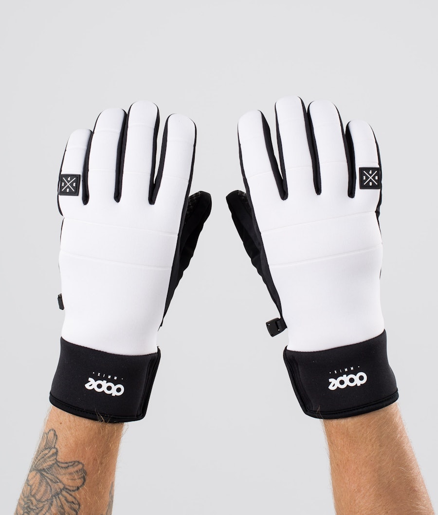 Dope Signet Men's Ski Gloves White Black