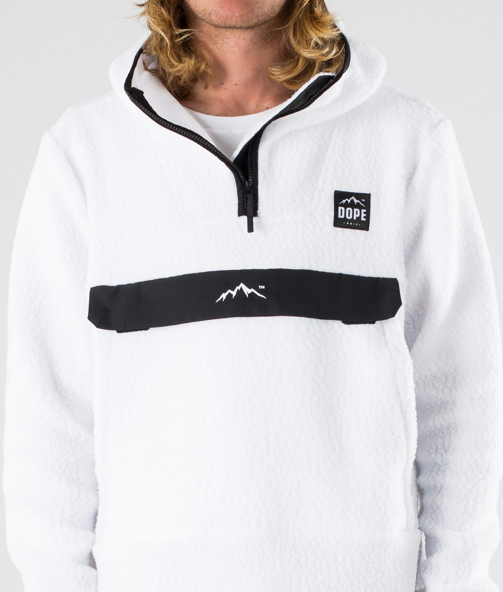 Dope Oi Pull Polaire Homme White