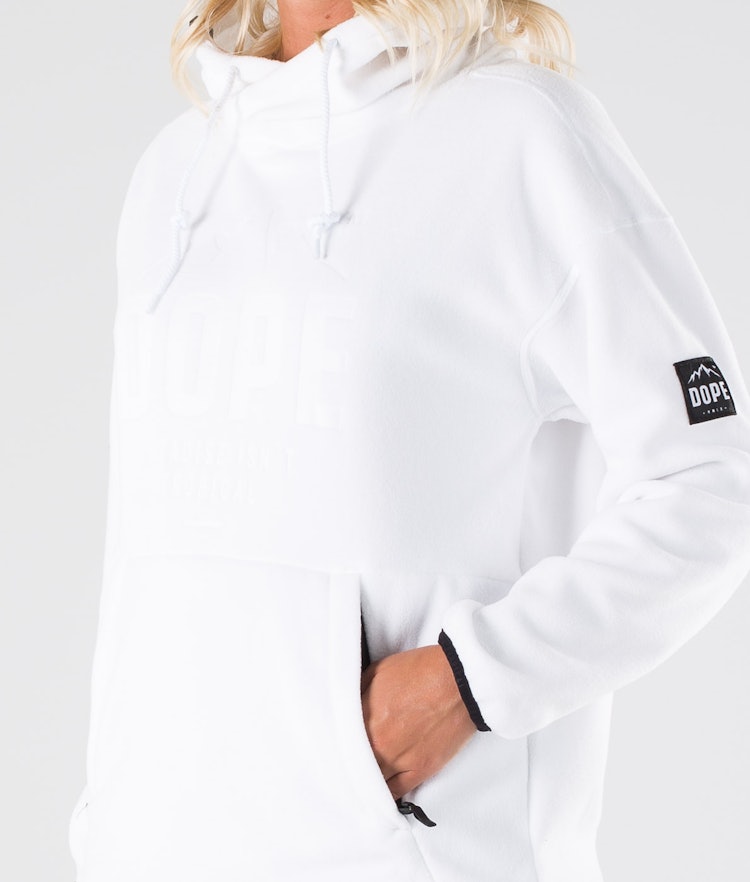 Dope Cozy W Fleece-hoodie Dame White