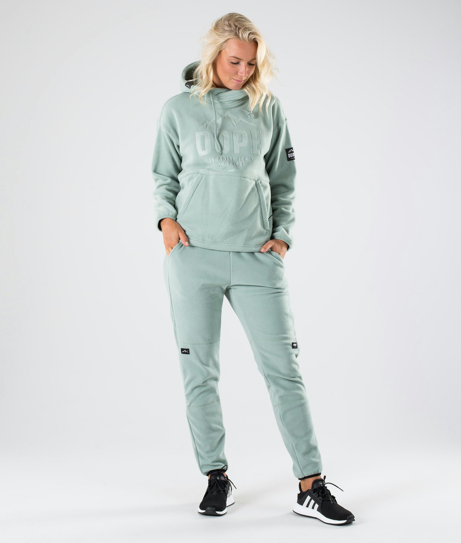 Dope Cozy W Pull Polaire Femme Faded Green