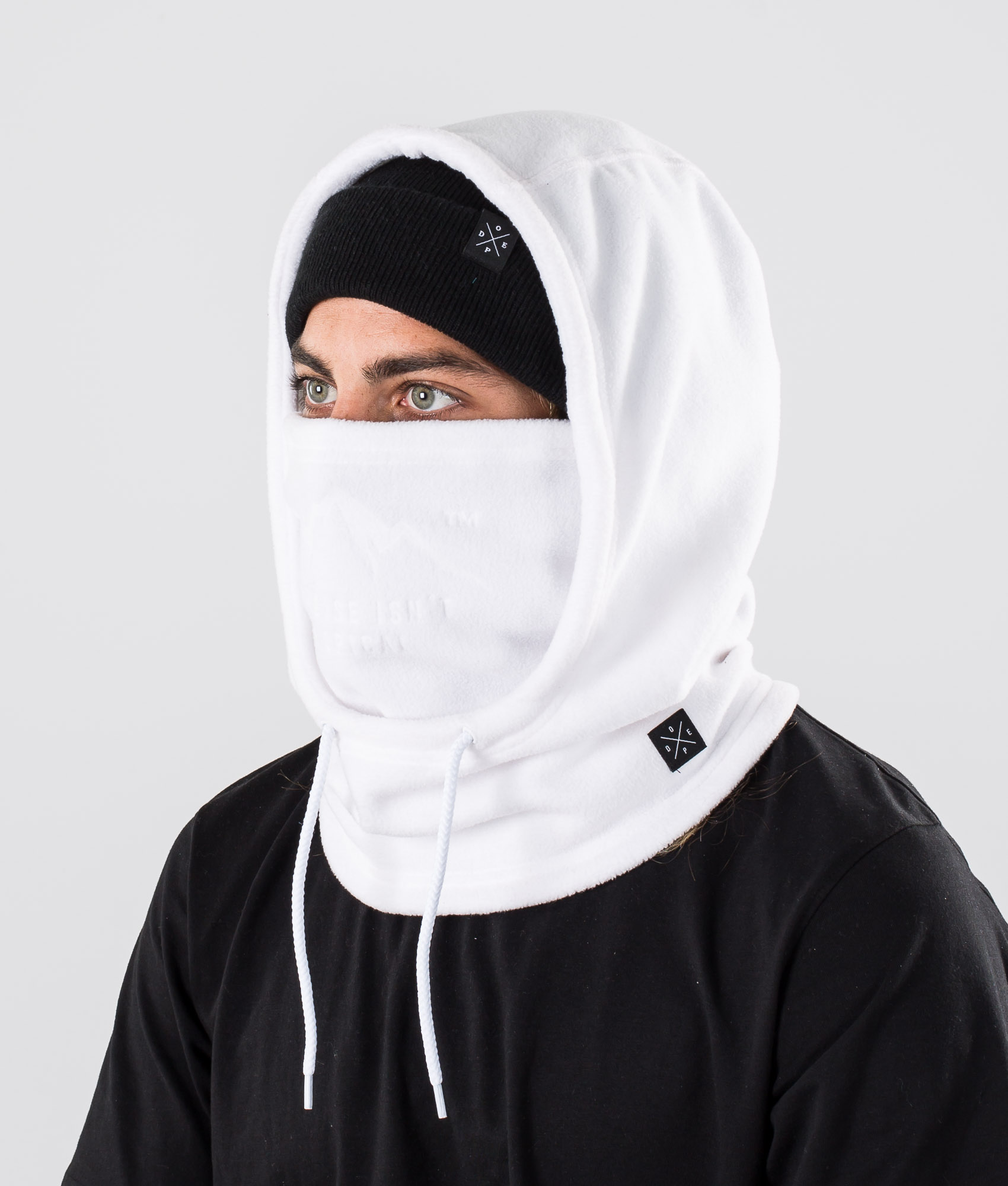 Dope Cozy Hood Facemask Men White