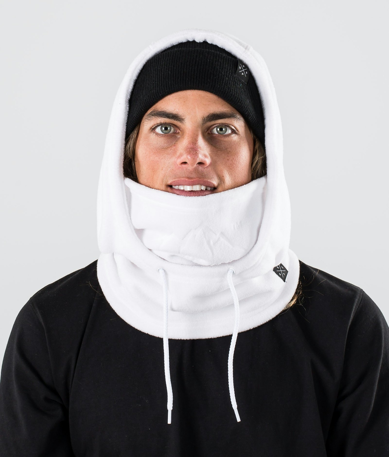 Cozy Hood Facemask White