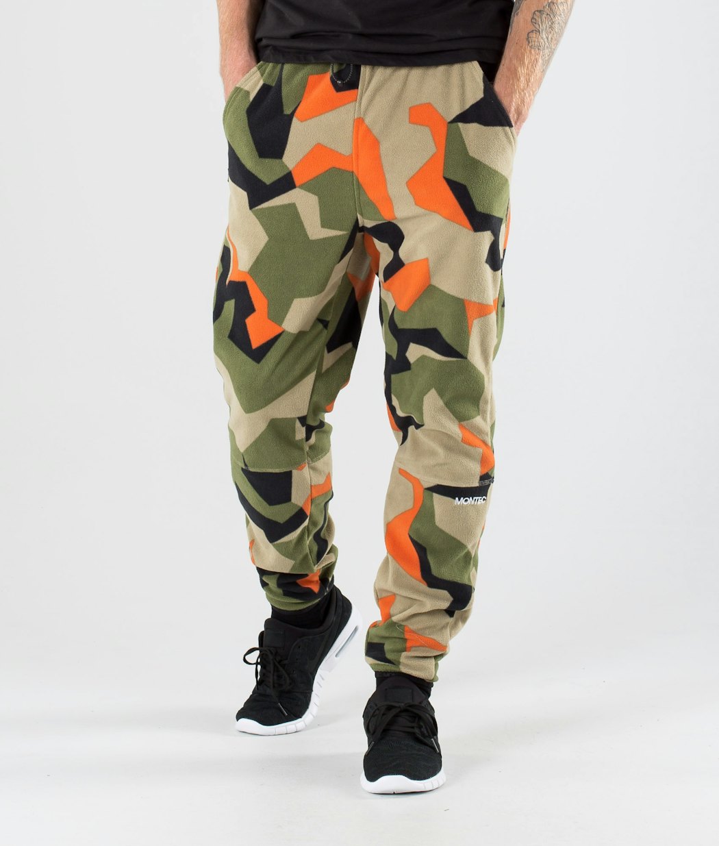 Montec Echo Fleece Pants Men Green Orange Camo | Montecwear AU