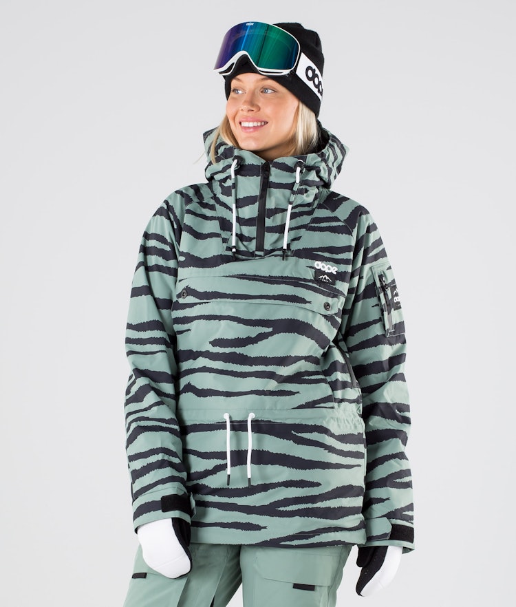 Dope Annok W 2019 Kurtka Snowboardowa Kobiety Green Zebra, Zdjęcie 1 z 11