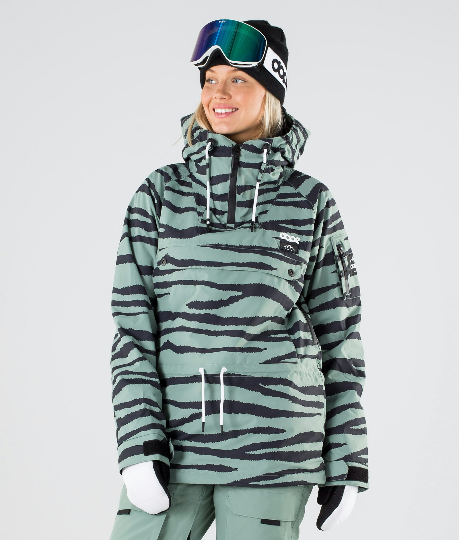 Dope Annok W 2019 Snowboardjakke Dame Green Zebra