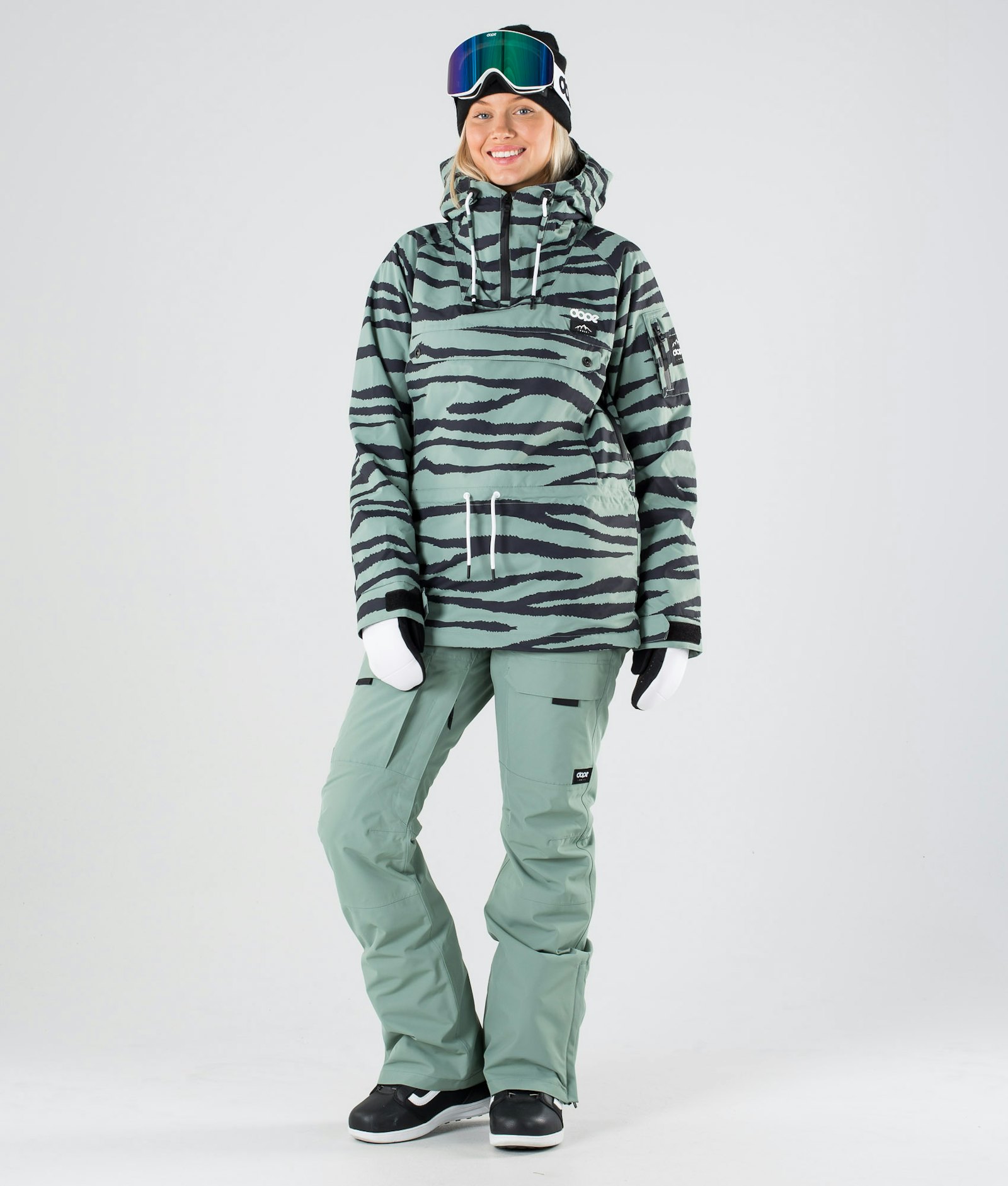 Dope Annok W 2019 Chaqueta Snowboard Mujer Green Zebra