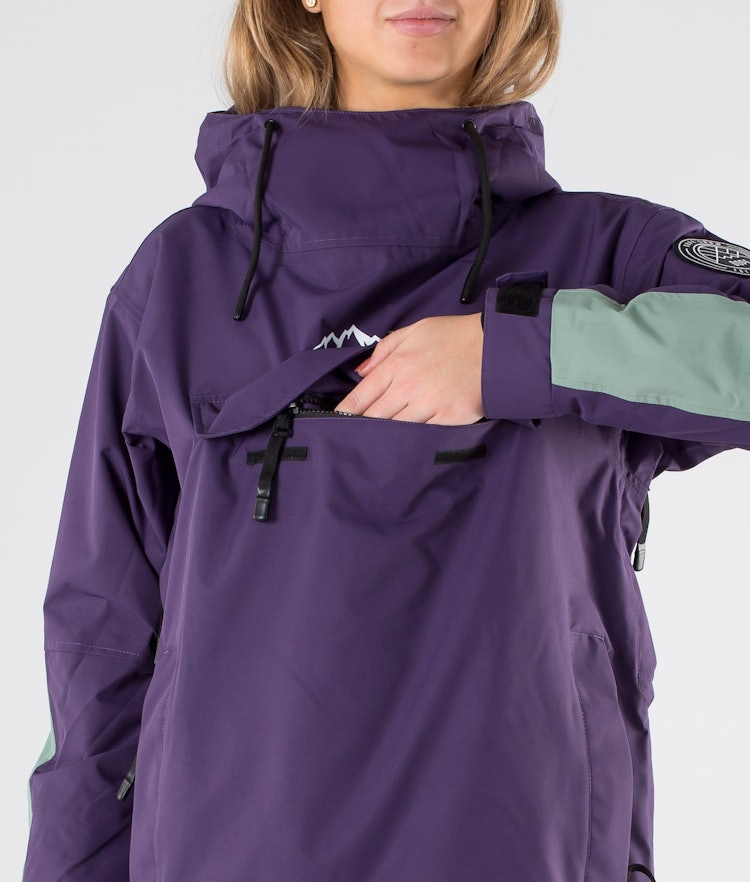Dope Blizzard W 2019 Snowboard Jacket Women Limited Edition Grape Faded Green