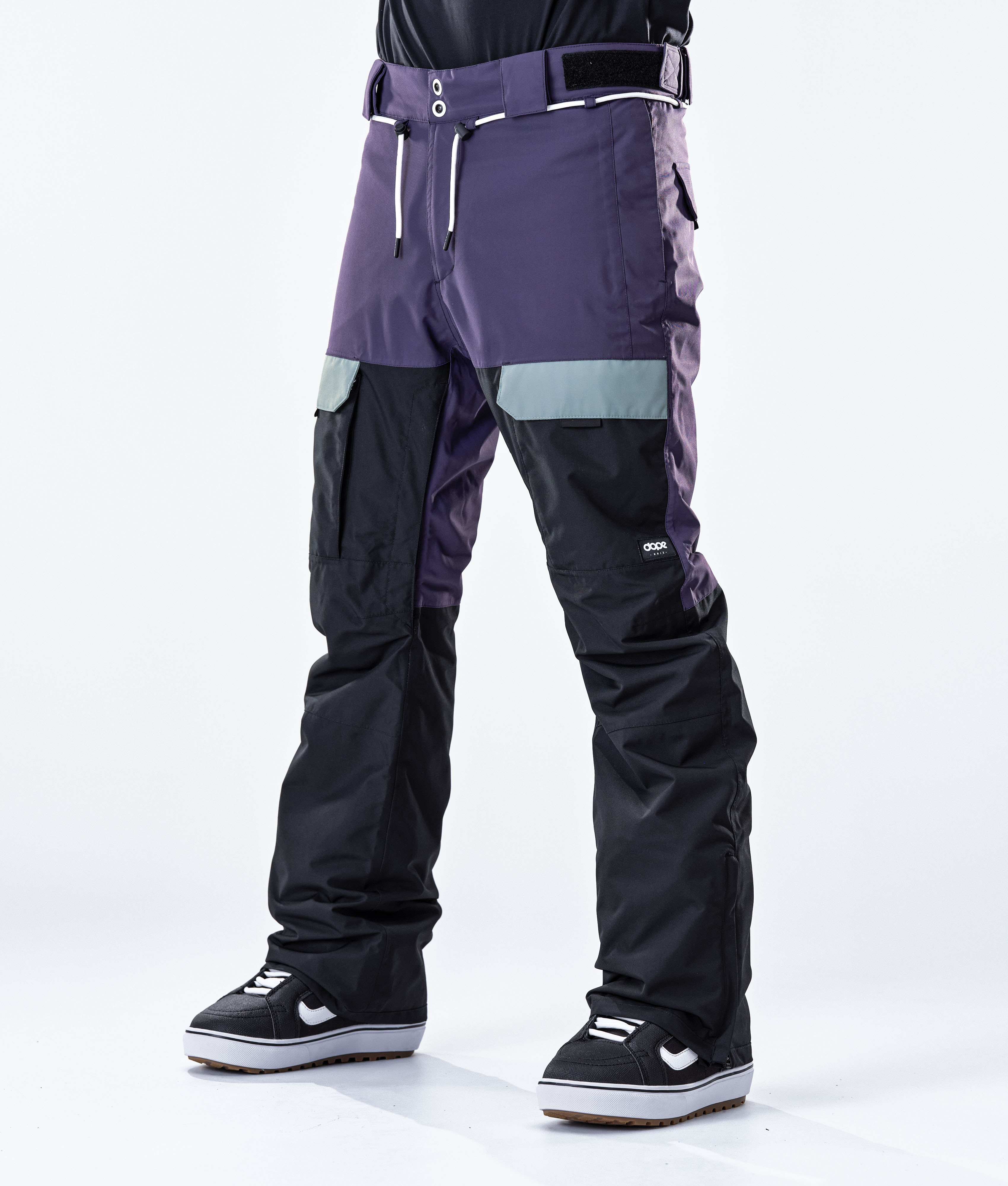 purple snowboard gear