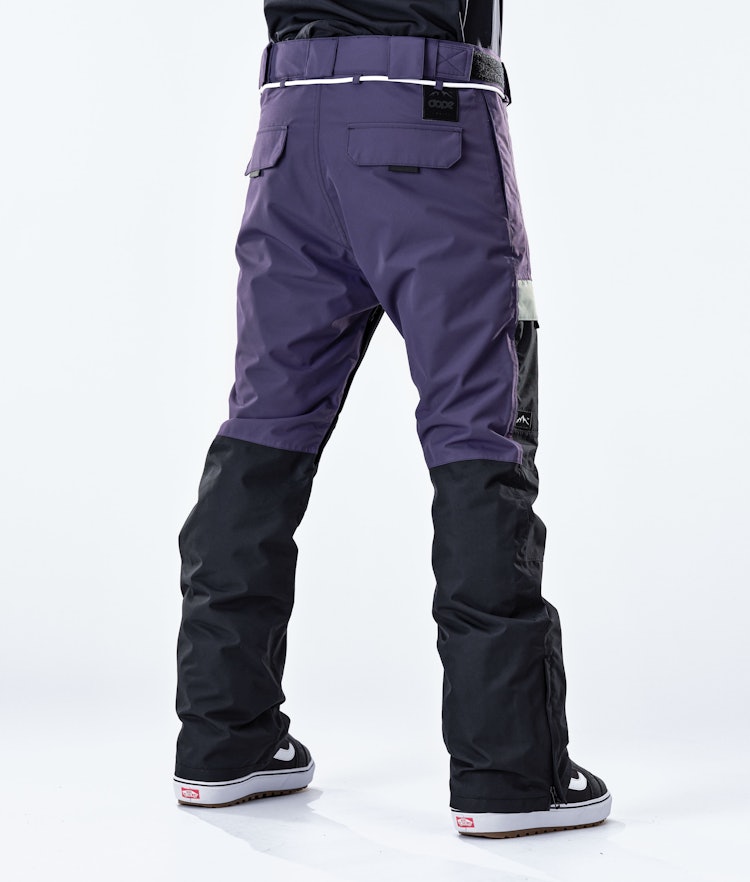 Dope Poise 2019 Spodnie Snowboardowe Mężczyźni Grape/Faded Green/Black, Zdjęcie 3 z 6