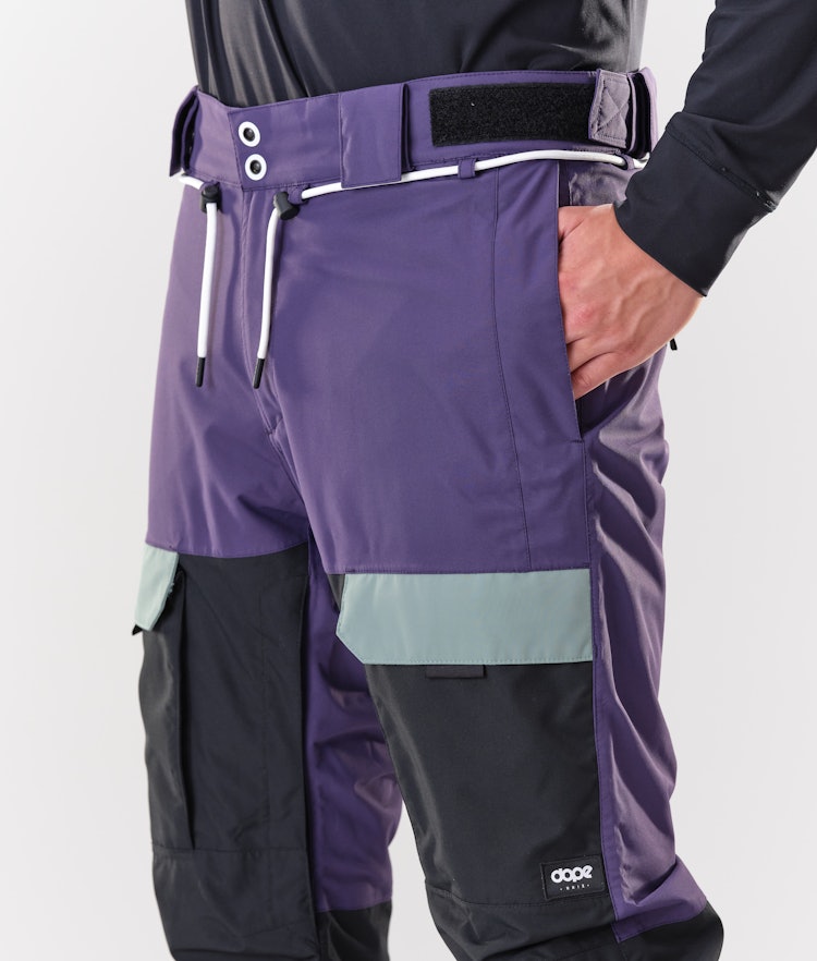 Dope Poise 2019 Spodnie Snowboardowe Mężczyźni Grape/Faded Green/Black, Zdjęcie 4 z 6