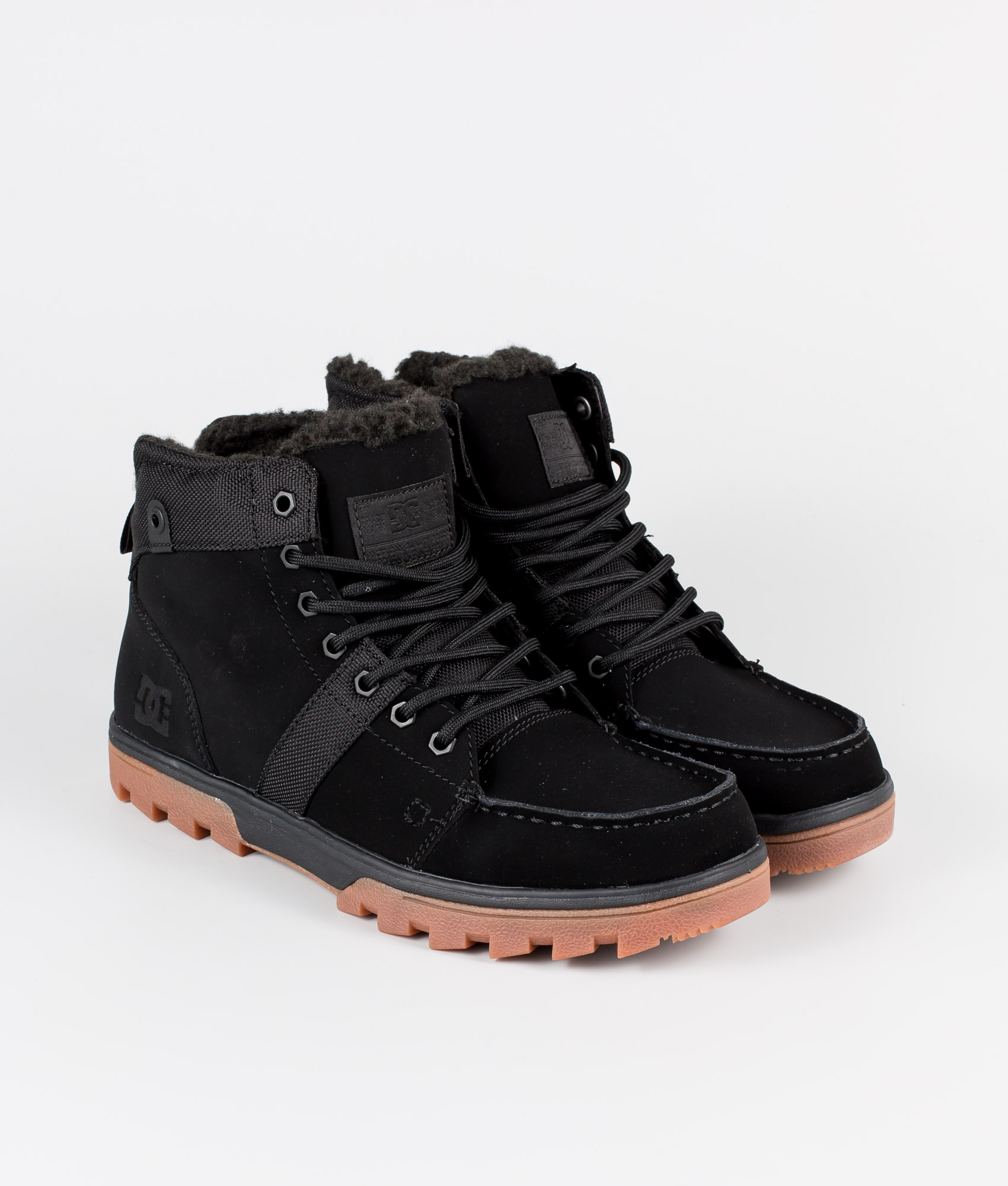 woodland shoes black leather