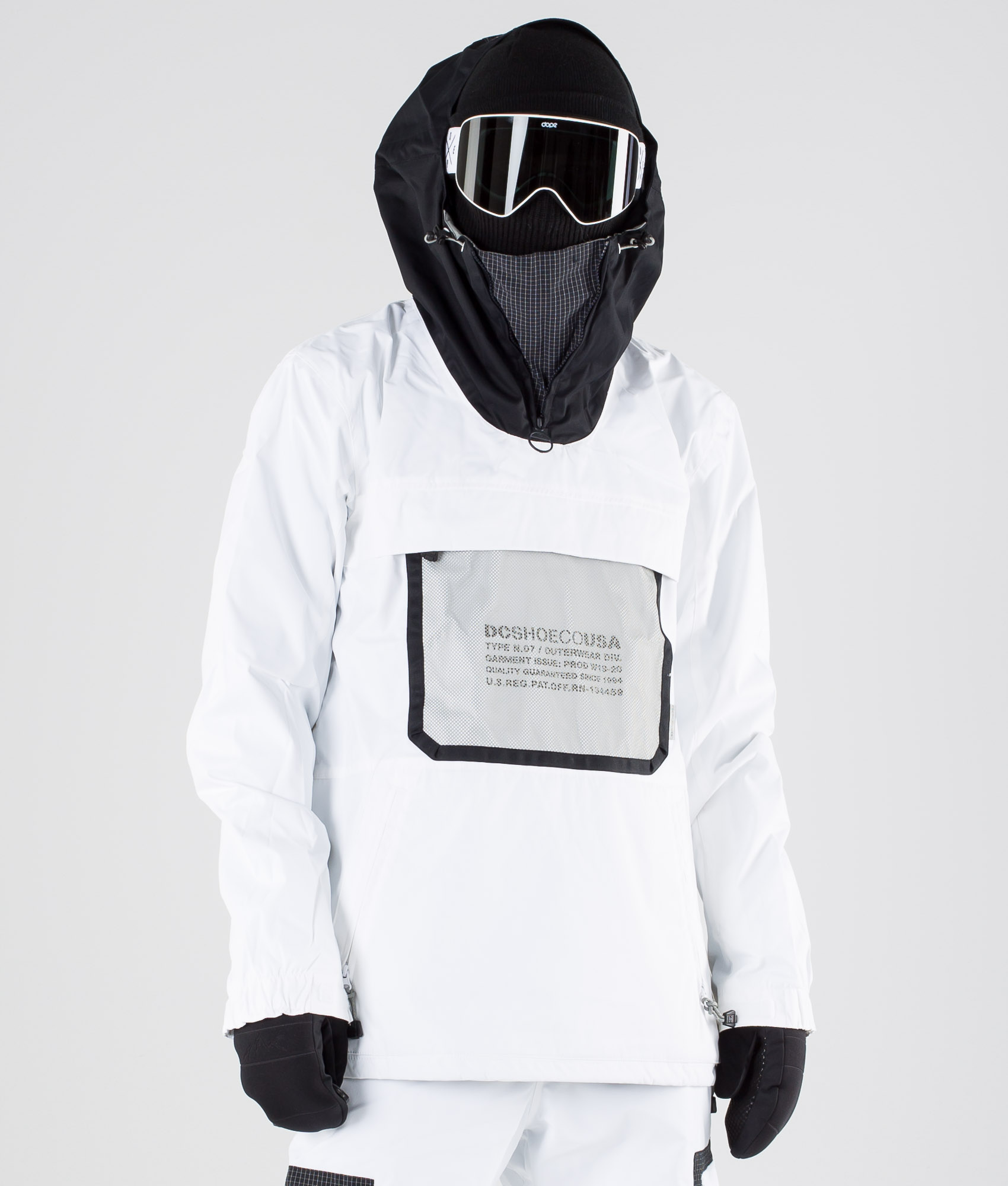 DC Asap Anorak Snowboard Jacket White 
