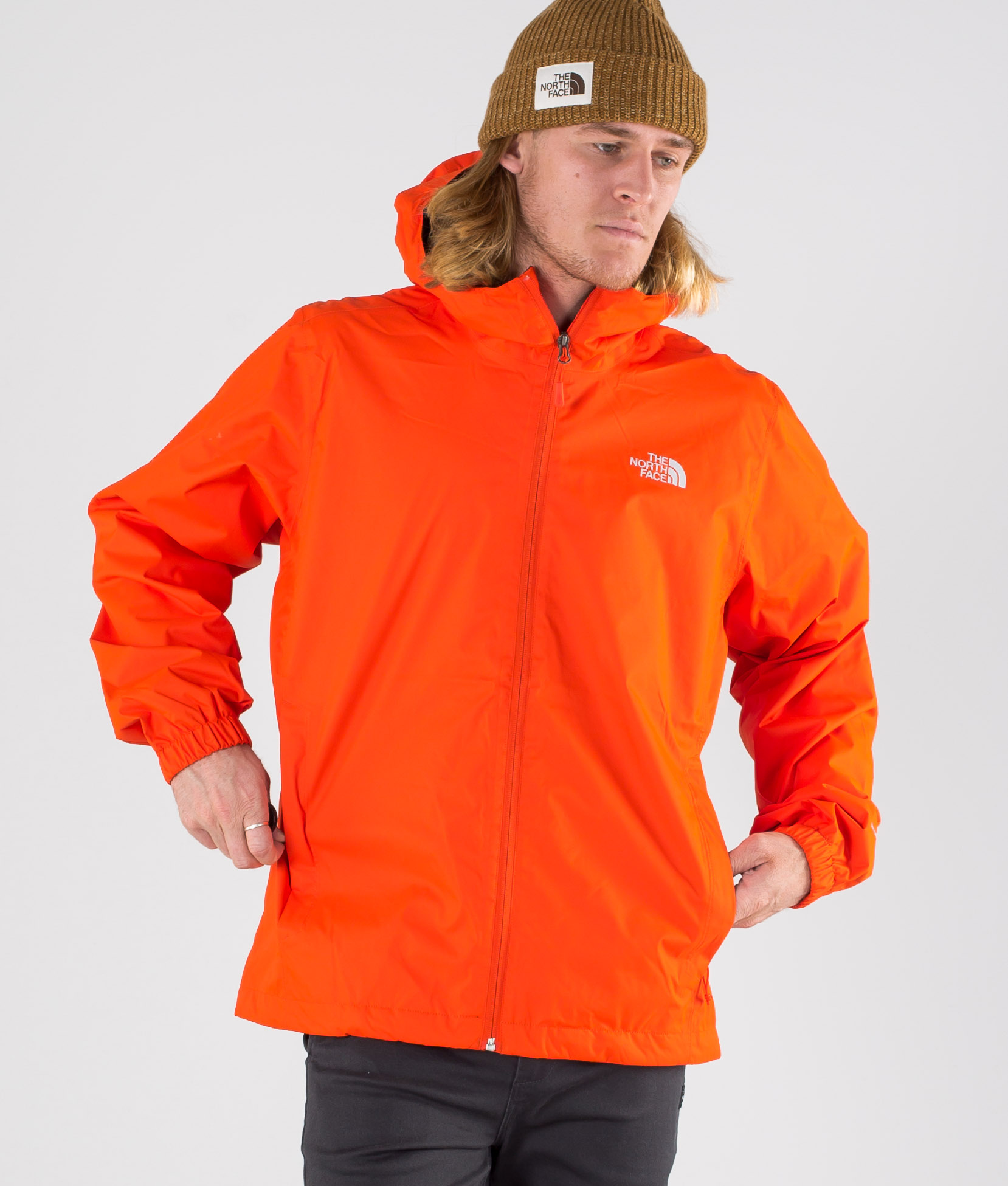 orange north face jacket