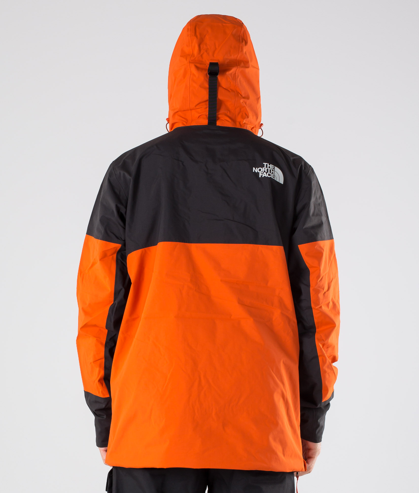 north face jacket orange and black