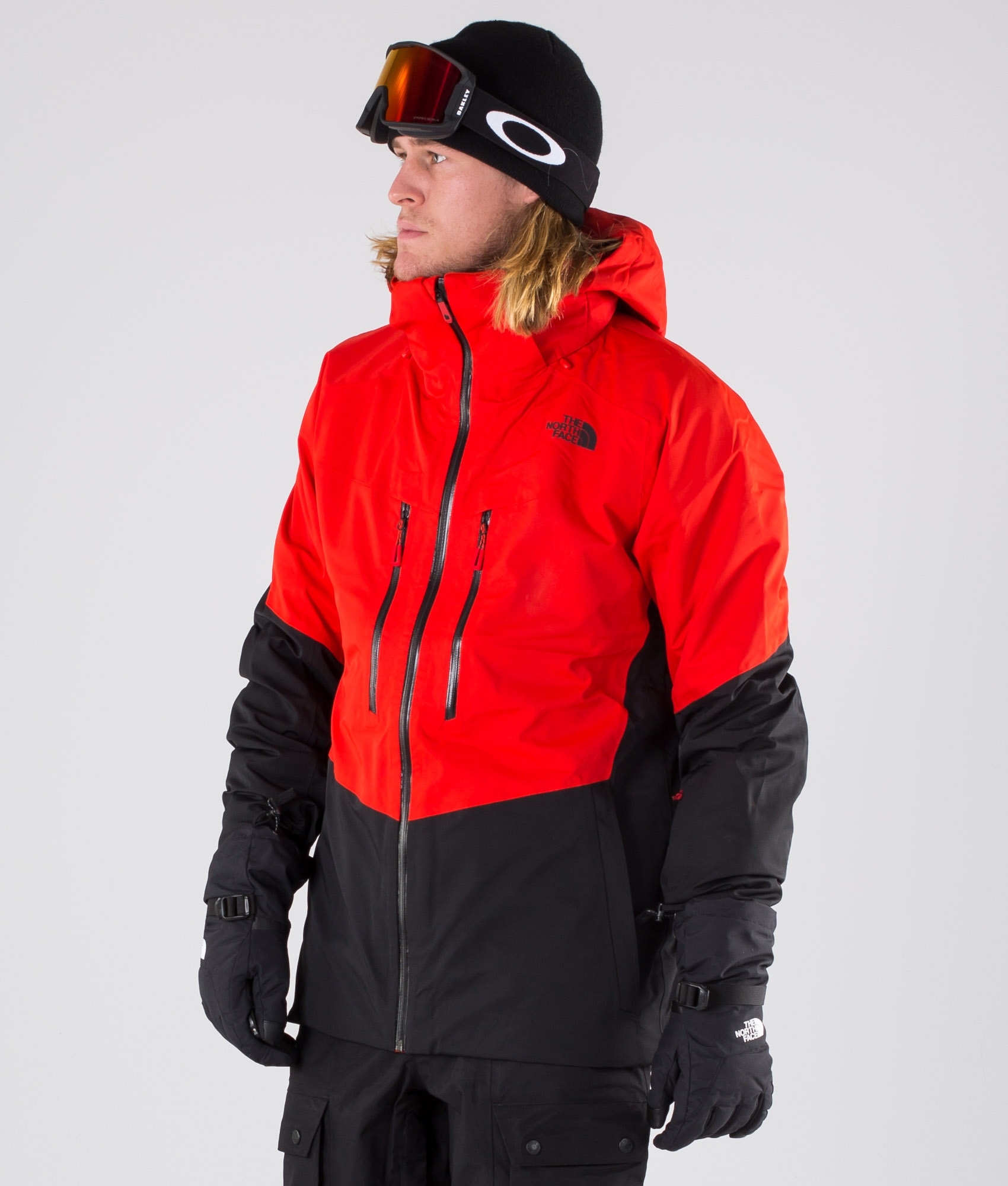 the north face jacket red and black