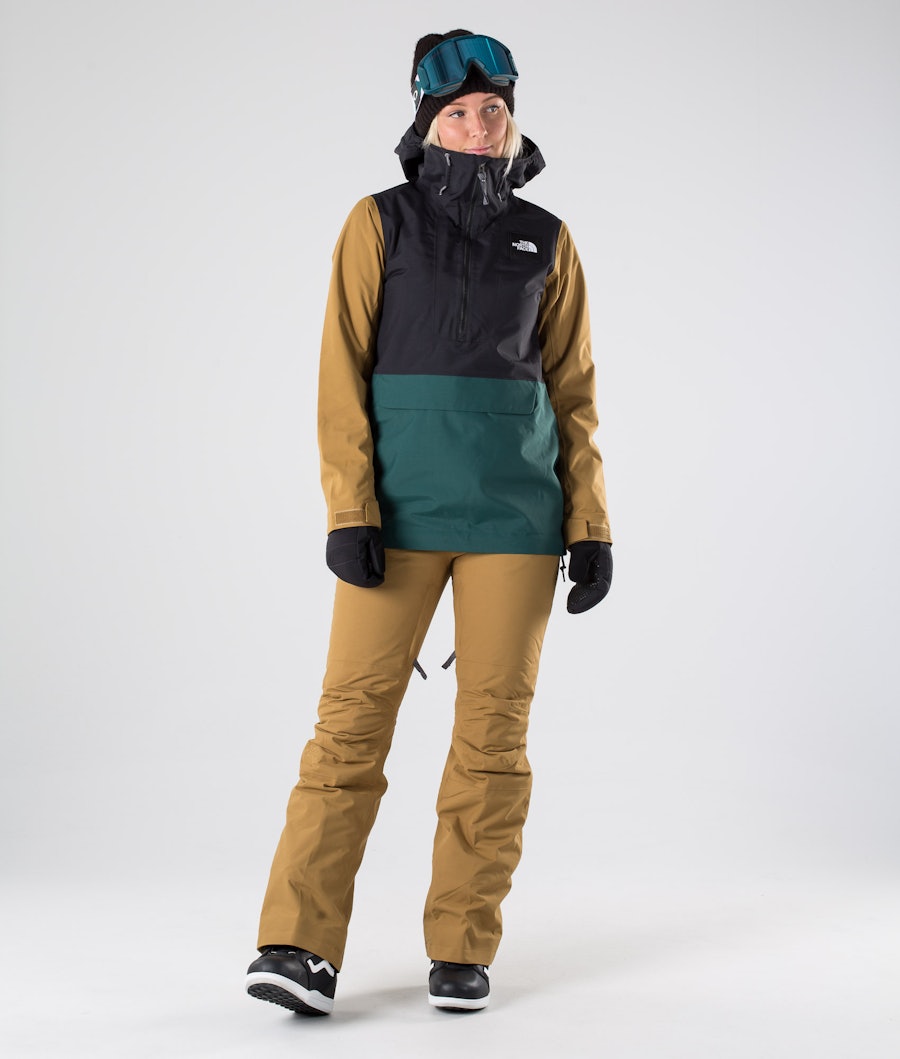 The North Face Tanager Women's Snowboard Jacket Tnf Black/Ponderosa Green/Brtshkhk | Ridestore.com