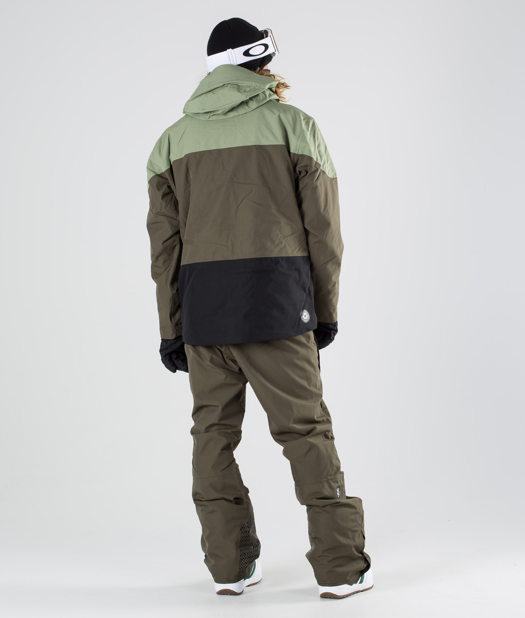 dark green snowboard jacket