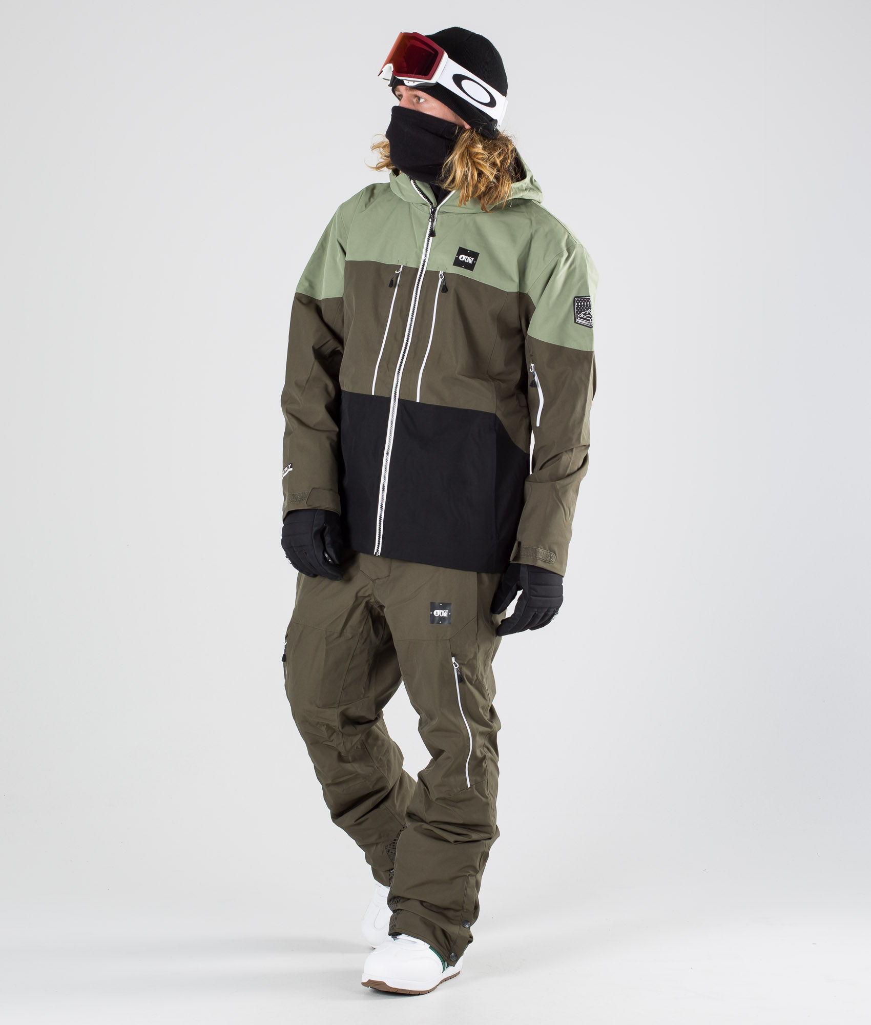 army green snowboard jacket