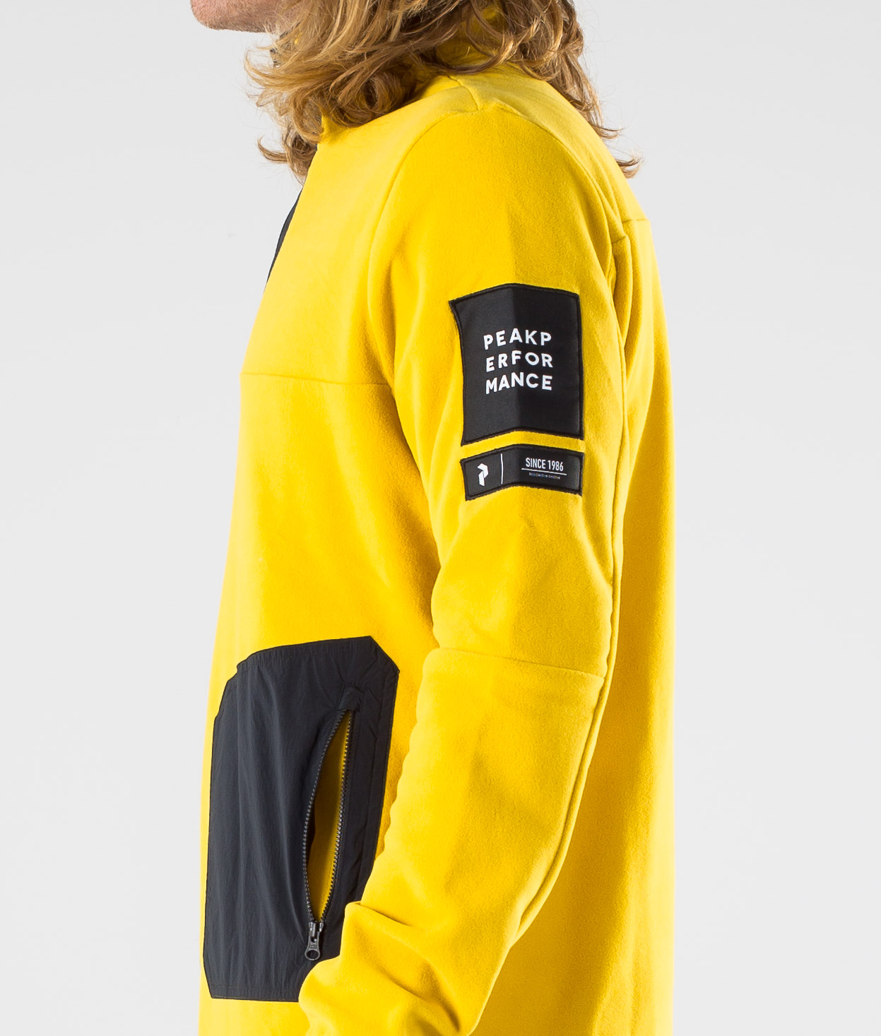 yellow fleece sweater