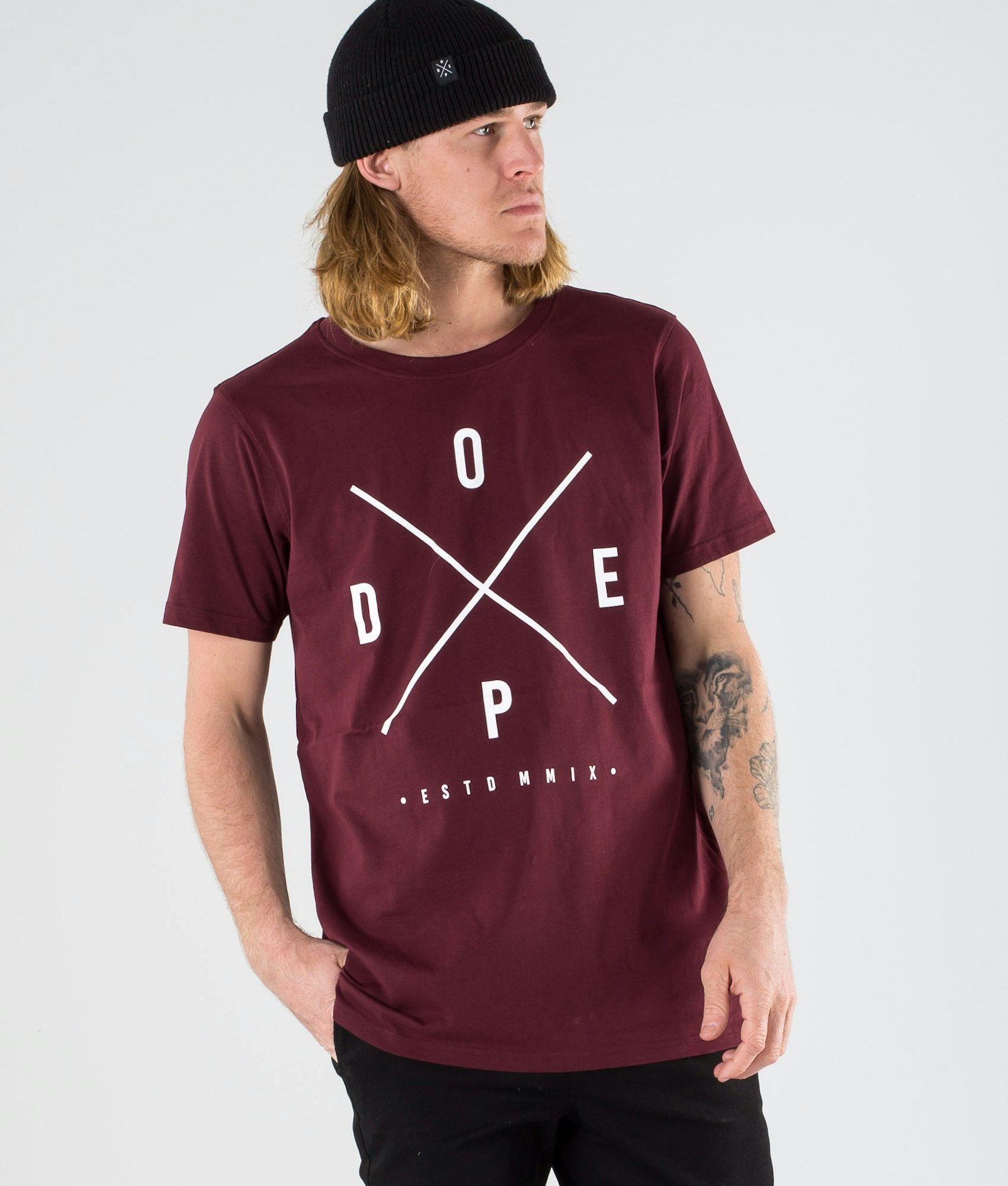 Dope 2X-UP T-paita Miehet Burgundy