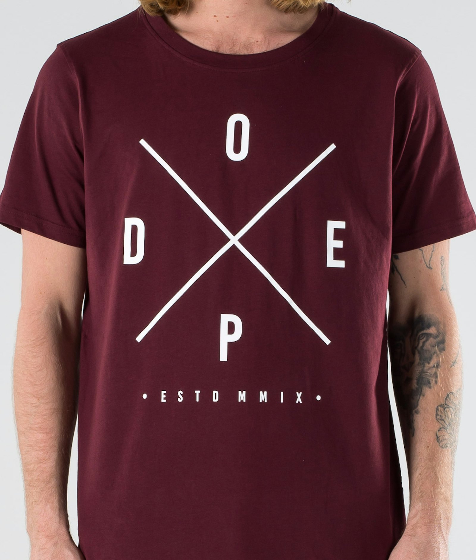 Dope 2X-UP T-shirt Mężczyźni Burgundy
